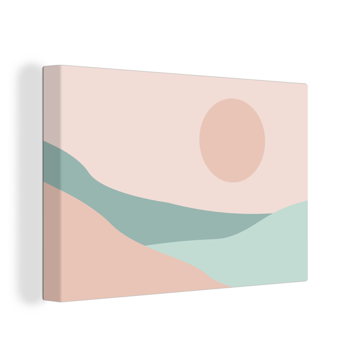 OneMillionCanvasses® Leinwandbild Sommer - Strand - Meer - Sonne, (1 St), Wandbild Leinwandbilder, Aufhängefertig, Wanddeko, 30x20 cm