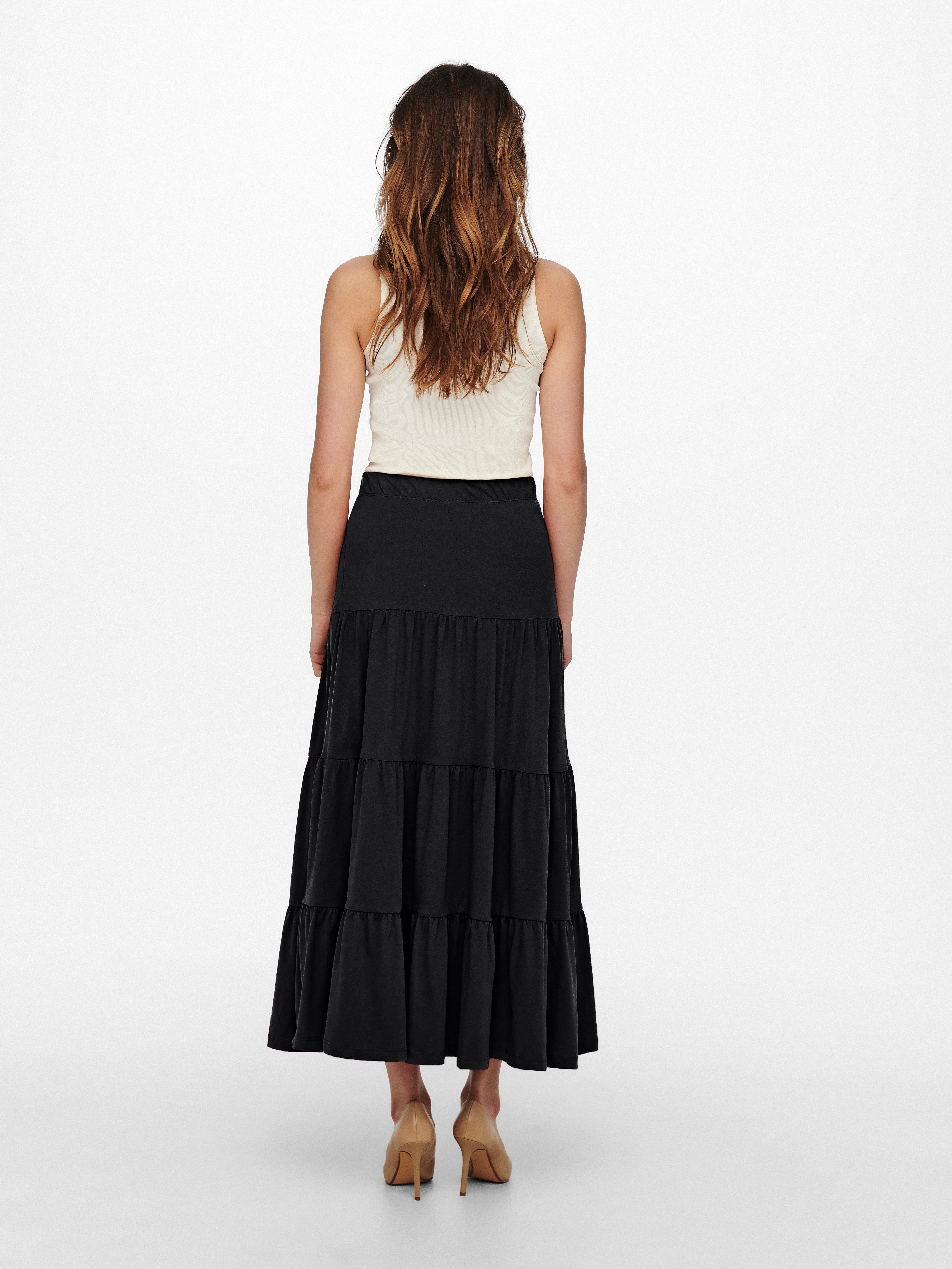 ONLY Maxirock ONLMAY MAXI SKIRT Baumwolle, mit Volant
