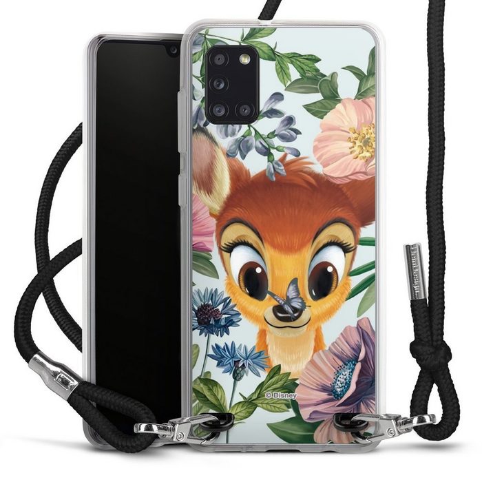 DeinDesign Handyhülle Disney Blumen Bambi Bloomy Bambi Samsung Galaxy A31 Handykette Hülle mit Band Case zum Umhängen