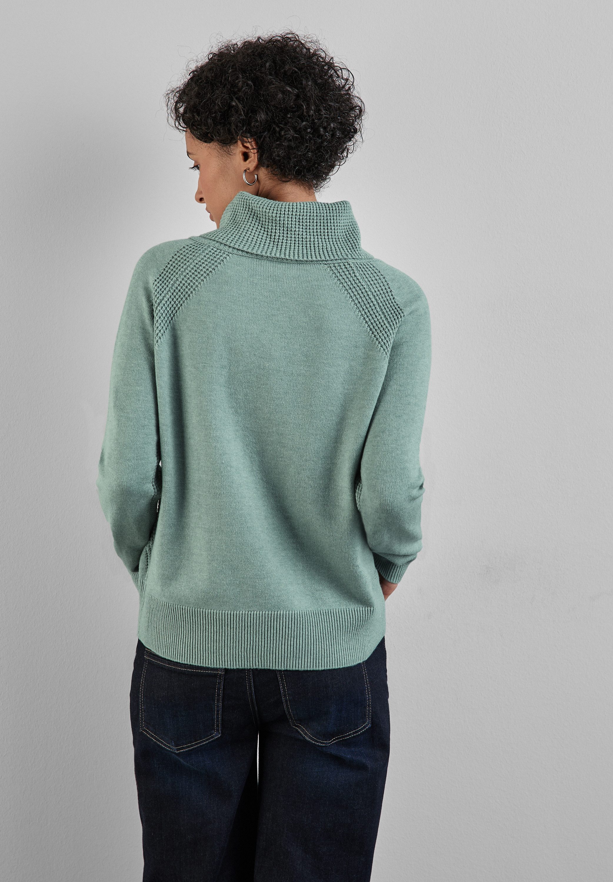 STREET ONE Stehkragenpullover Feinstrick