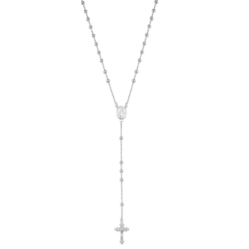 Vinani Kette ohne Anhänger, Vinani Y-Kette Rosenkranz Mutter Gottes Kreuz  glänzend 925 Sterling Silber Kugeln 2YKM online kaufen | OTTO