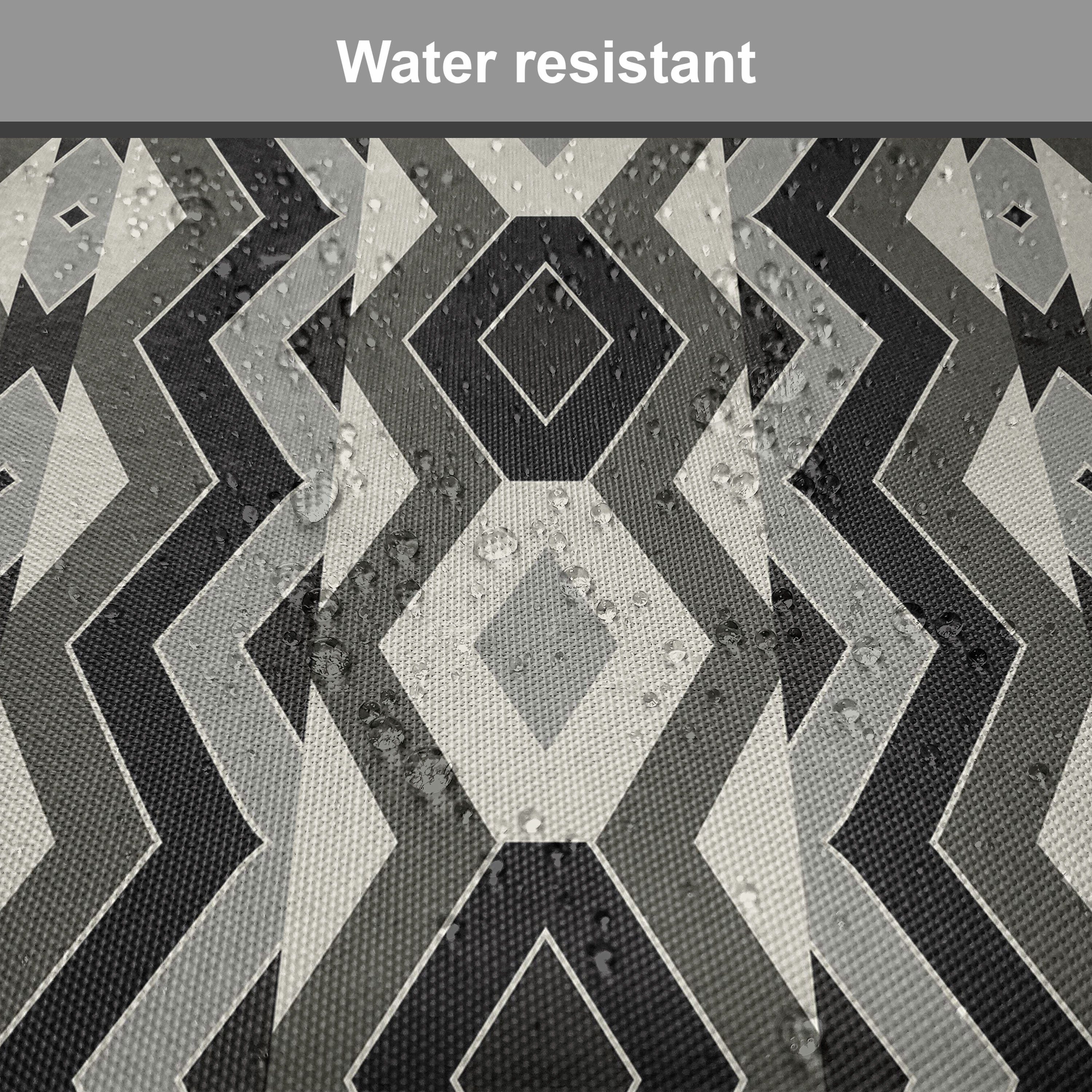 Stuhlkissen Boho mit Chevron Zigzags Riemen Dekoratives wasserfestes für Küchensitze, Abakuhaus Kissen Geometrisch