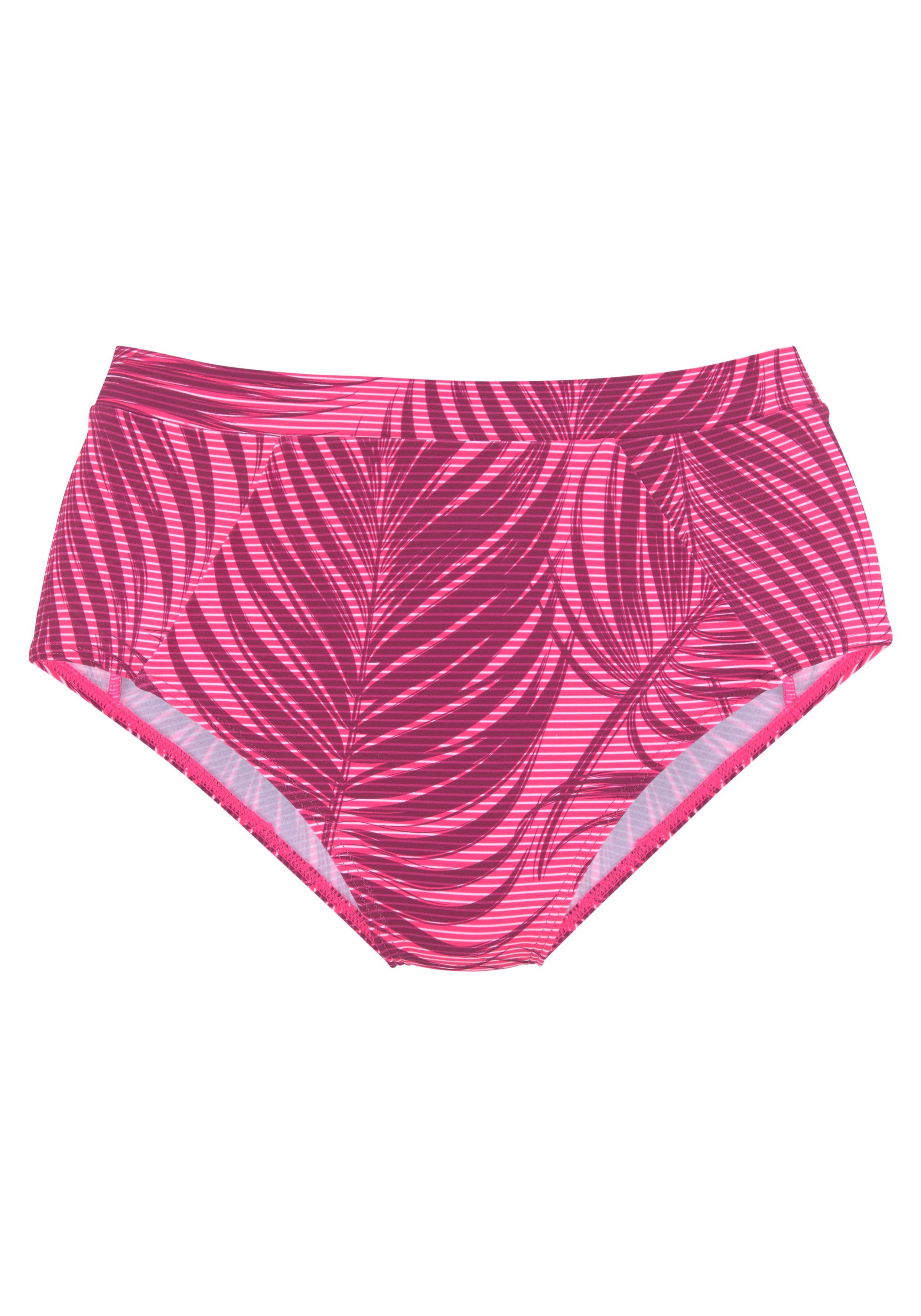 LASCANA ACTIVE Highwaist-Bikini-Hose Coal im Mustermix günstig online kaufen