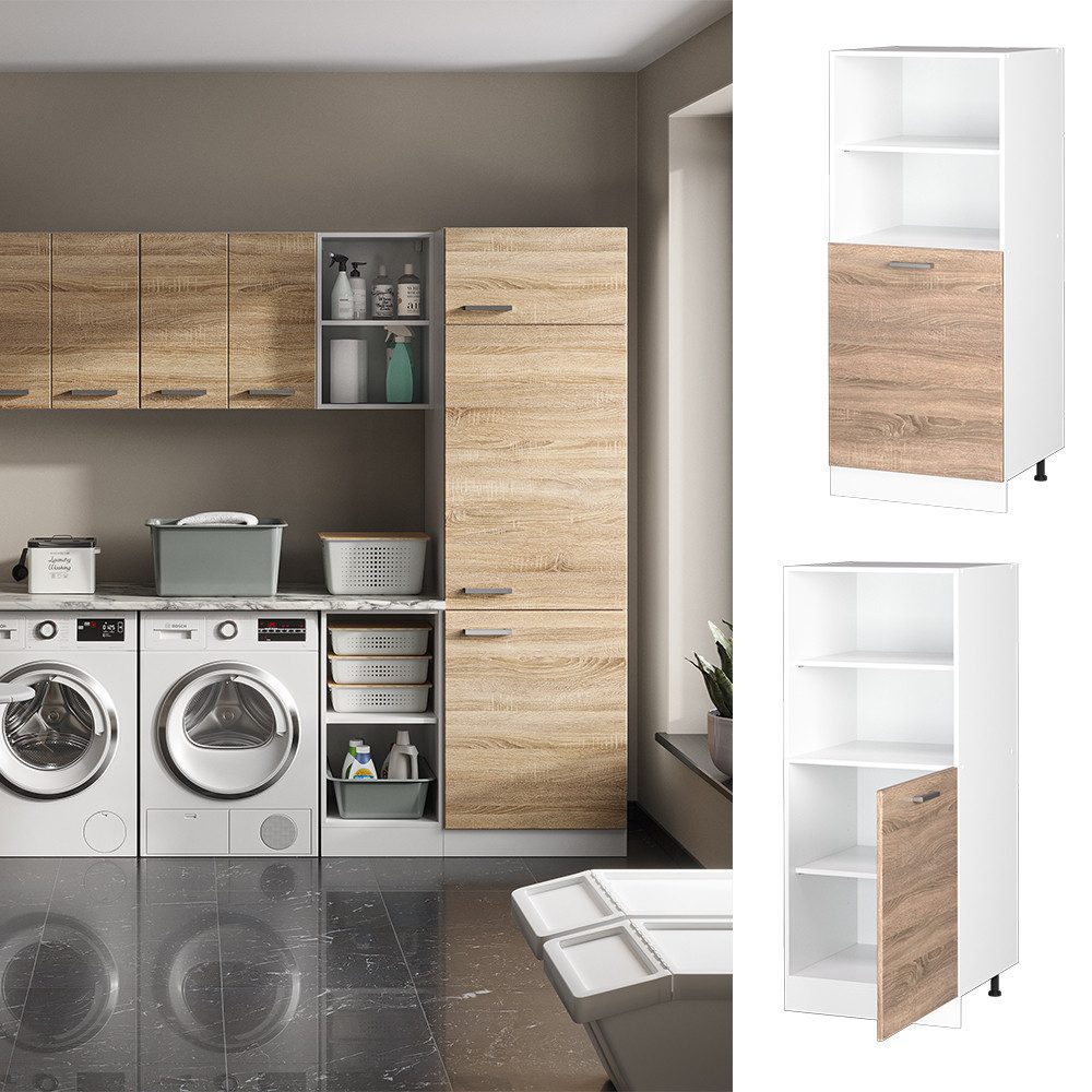 Vicco Schranksystem R-Line, Sonoma/Weiß, 60 cm günstig online kaufen