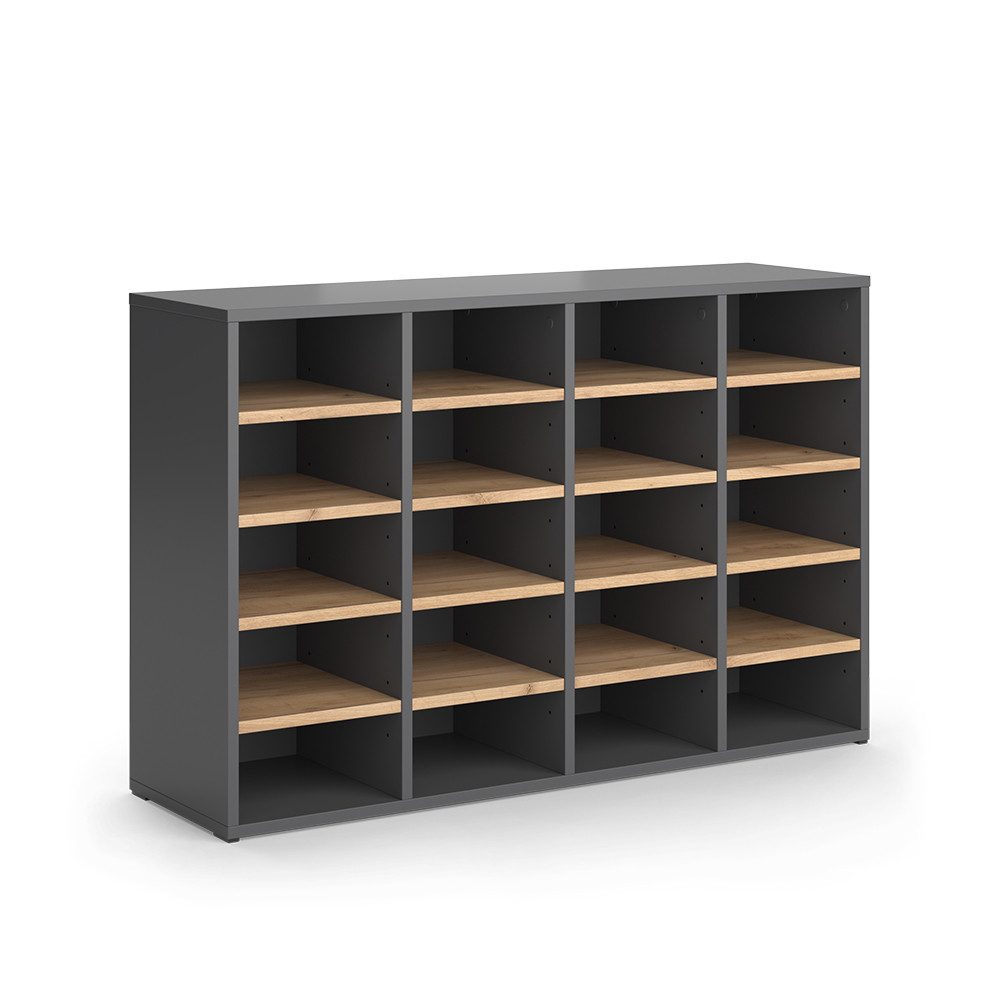 Vicco Schuhregal Lysander, Goldkraft Eiche/Anthrazit, 104 x 65.5 cm, 1-tlg. günstig online kaufen