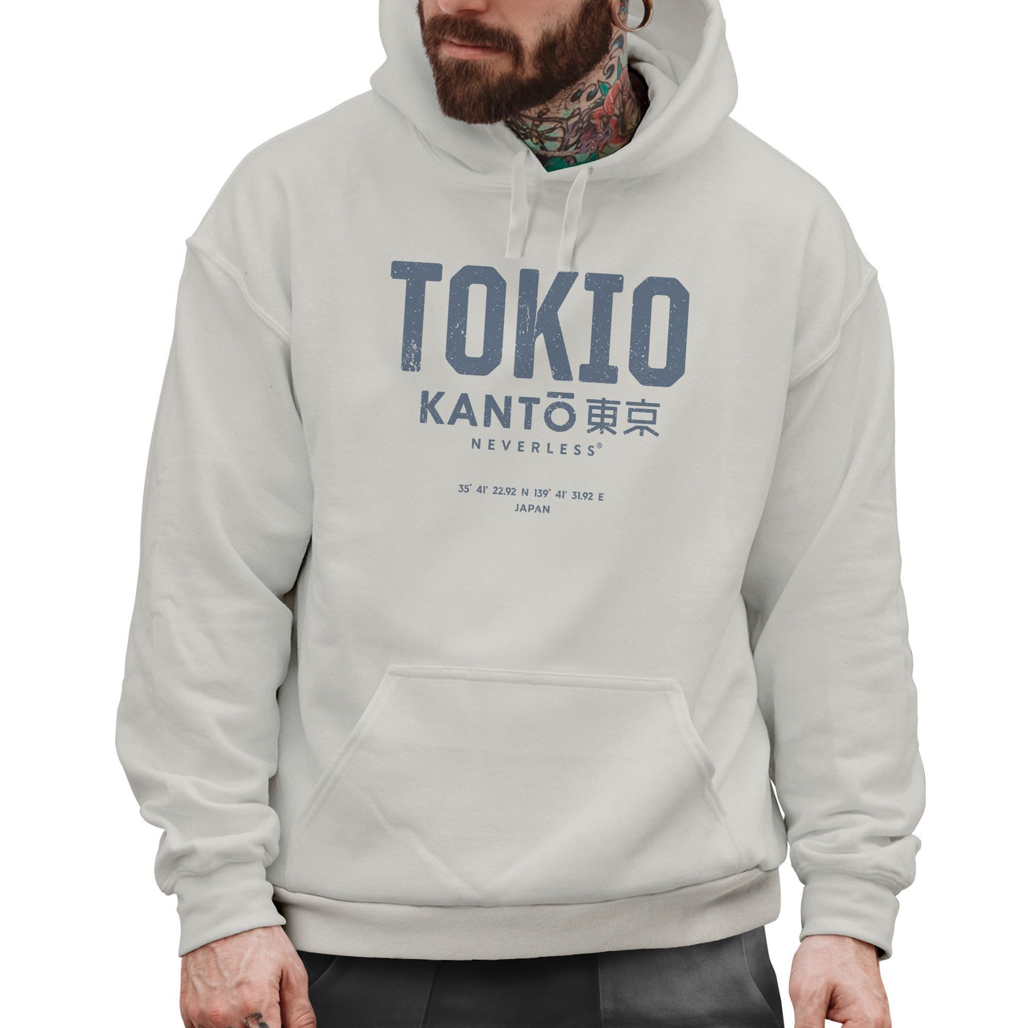 Neverless Hoodie Hoodie Herren Frontprint Tokyo Japan Japanische Schriftzei günstig online kaufen