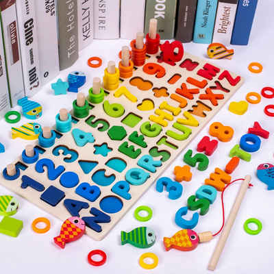 Tinisu Lernspielzeug Pädagogisches Kinder Spielzeug Mathe und Buchstaben lernen Baby