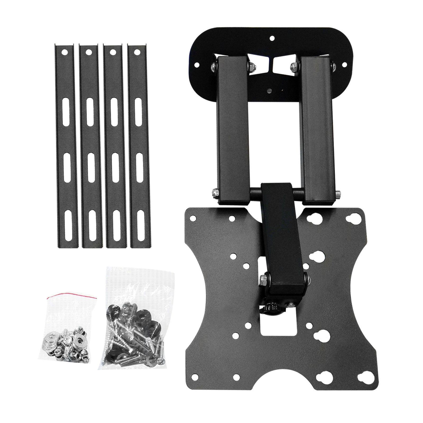 EAXUS TV-Wandhalterung Universal Wandbefestigung aus Stahl, (bis 50 Zoll, Halterung inkl. Montage-Material, -15°/+15° neigbar, 180° drehbar, bis 35kg)