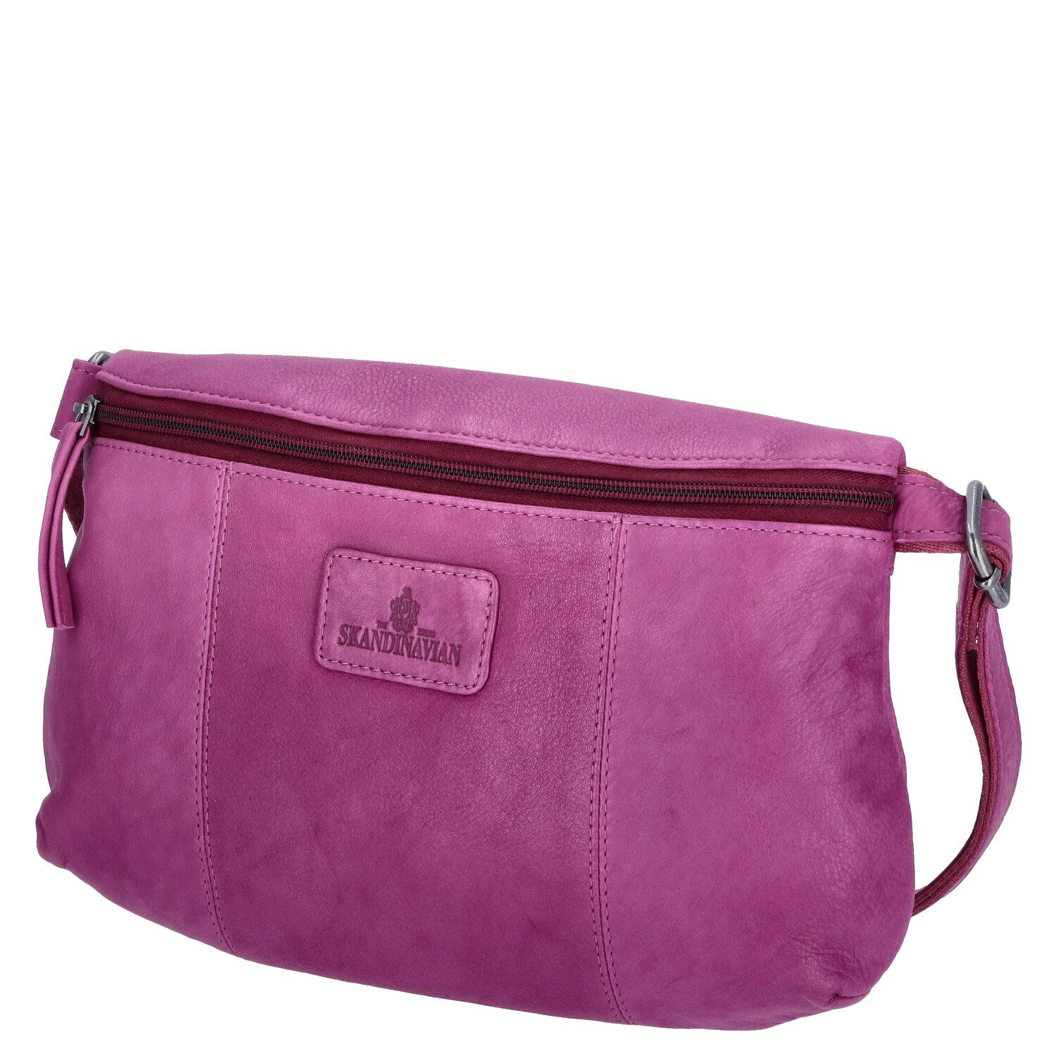 The Skandinavian Brand Umhängetasche The Skandinavian Brand Leder Crossbody Bag Purple (1-tlg)