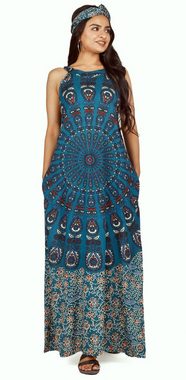 Guru-Shop Midikleid Langes Boho Sommerkleid, indisches Maxikleid -.. alternative Bekleidung