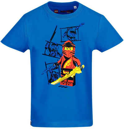 LEGO® T-Shirt LEGO® Ninjago T-Shirt Blau - Gr. 104 116 128 140 Kinder Shirts Jungen + Mädchen 4 6 8 10 Jahre