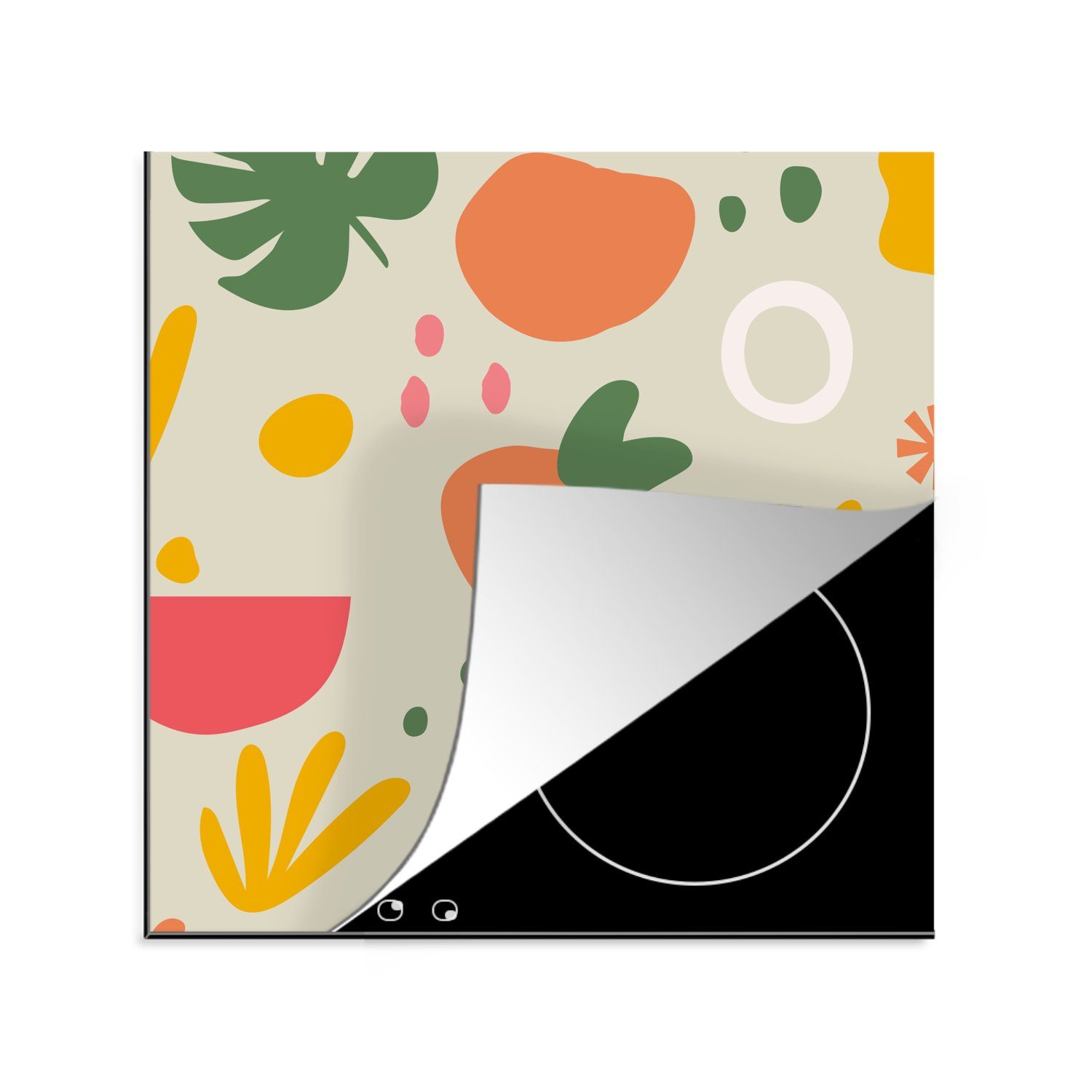 MuchoWow Herdblende-/Abdeckplatte Obst - Sommer - Design, Vinyl, (1 tlg), 78x78 cm, Ceranfeldabdeckung, Arbeitsplatte für küche