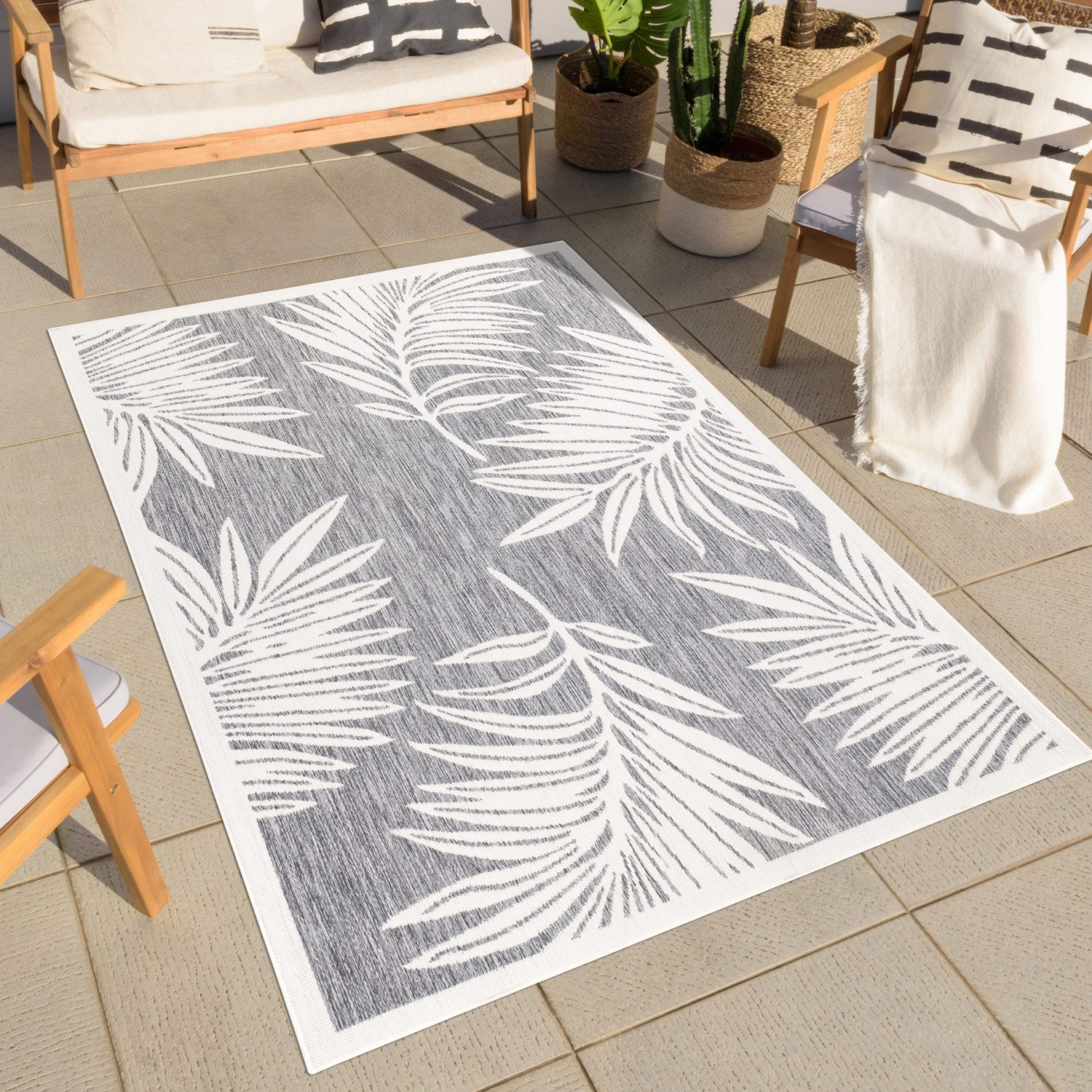 Carpet City Outdoorteppich Outdoor 468, rechteckig, Höhe: 5 mm, Läufer, UV-beständig, Flachgewebe, auch quadratisch, In- und Outdoor