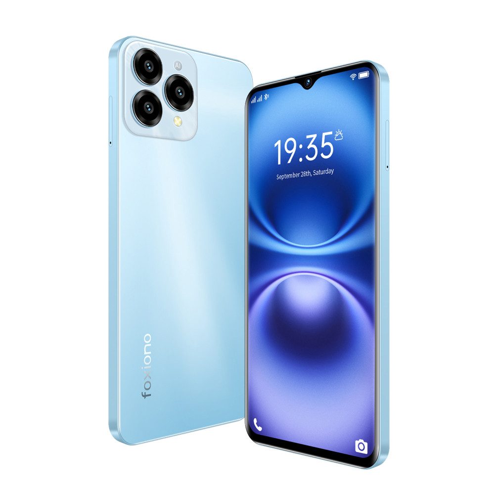 HT Android-Telefon Smartphone (6,52 Zoll, 13 MP Kamera, 4GRAM, 64GROM, erweiterbar 256GB, Dual-SIM, geeignet für Anfänger)