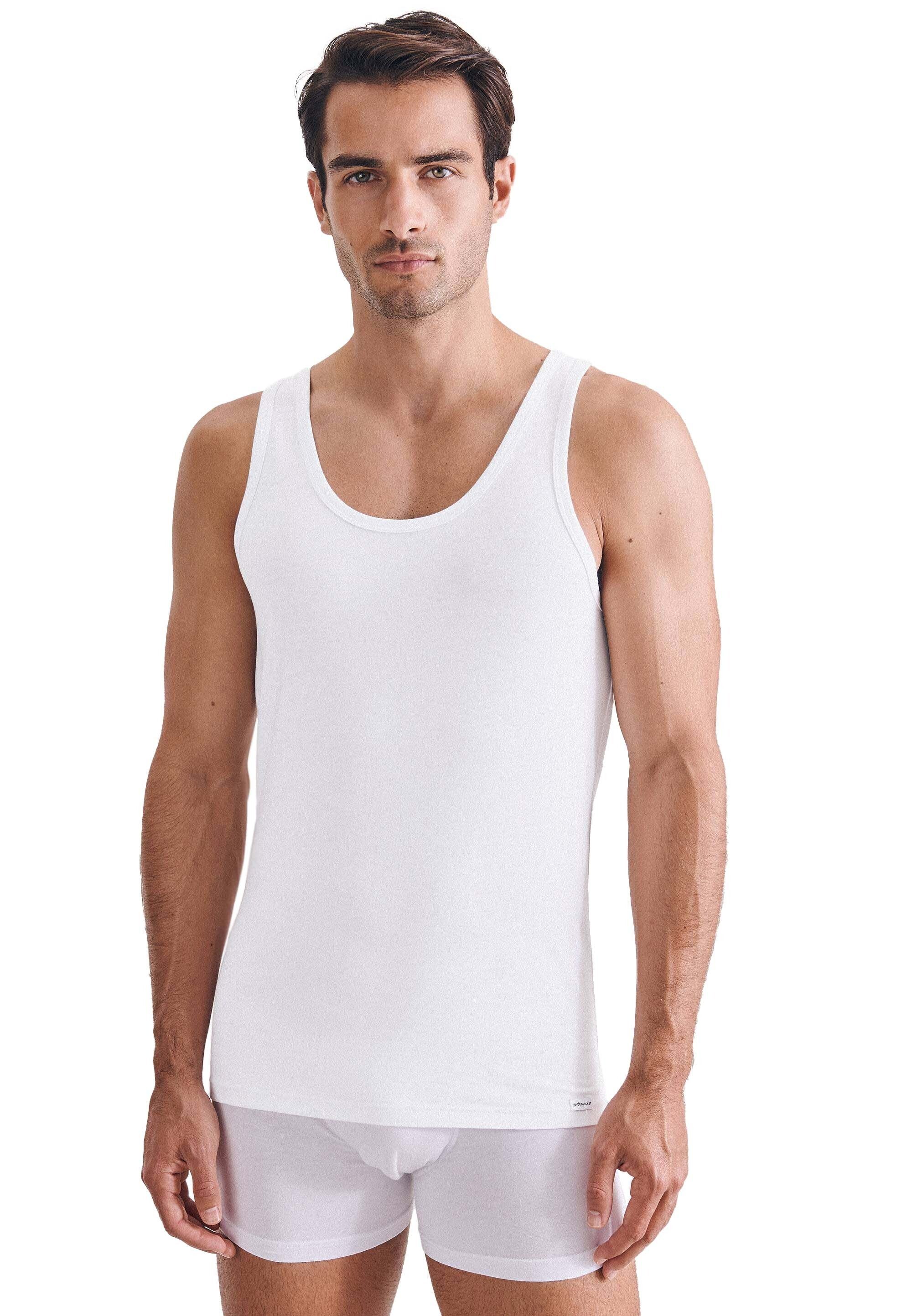 2er - seidensticker Pack Herren Unterhemd Cotton Comfort Achsel-Shirt,