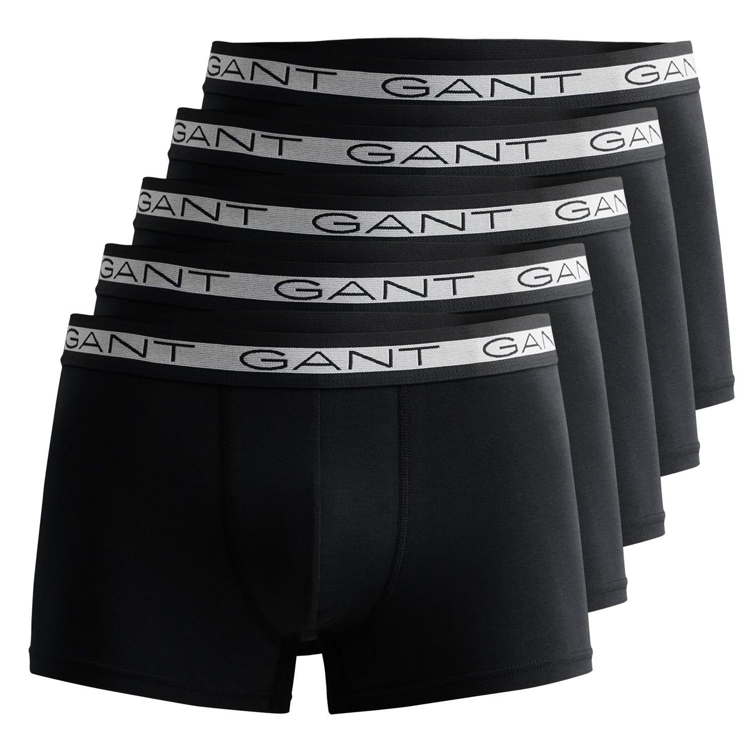 Gant Boxershorts (5-St) ohne Eingriff, im 5er Pack Schwarz