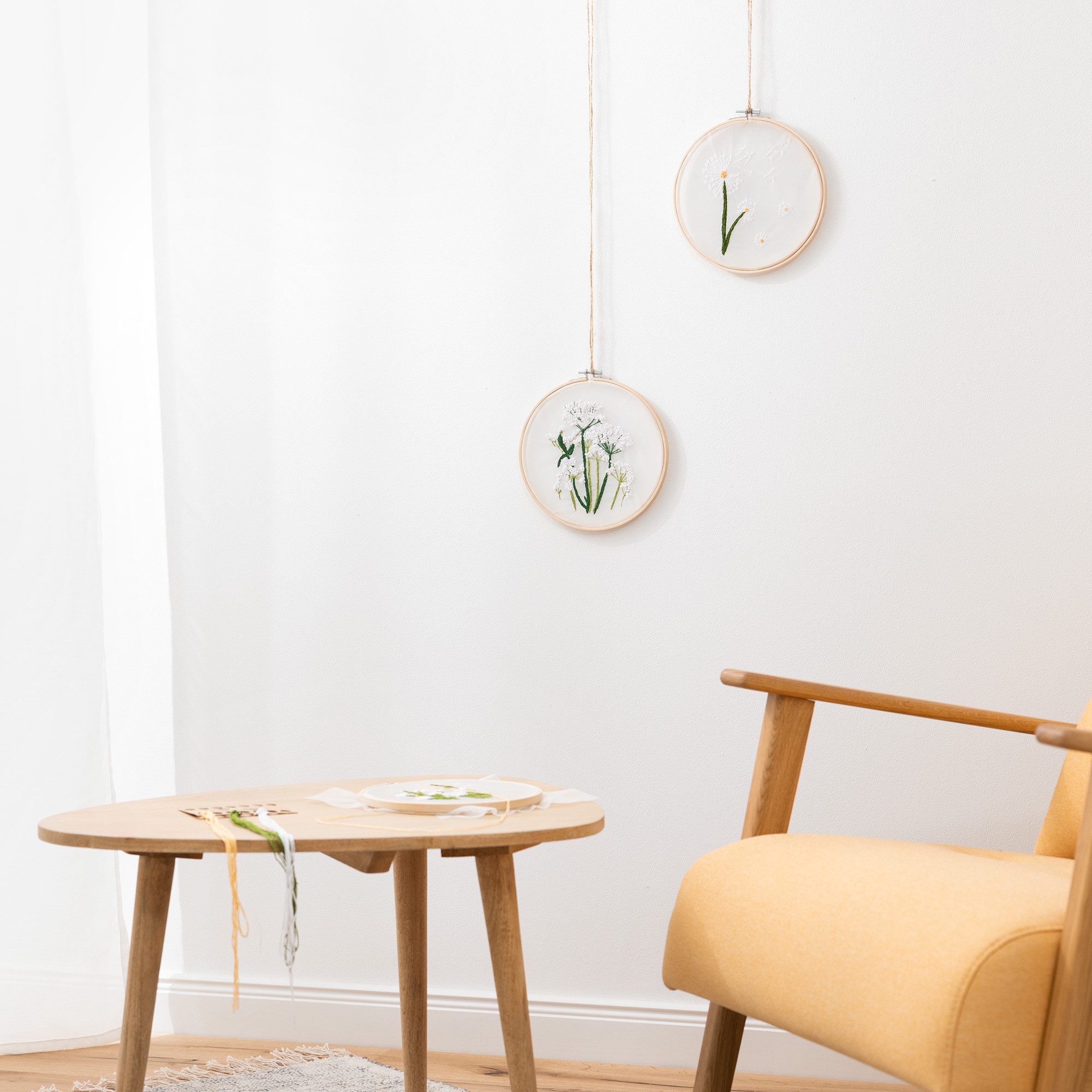 Navaris Nähkästchen DIY Blumenstickset - 3x günstig online kaufen