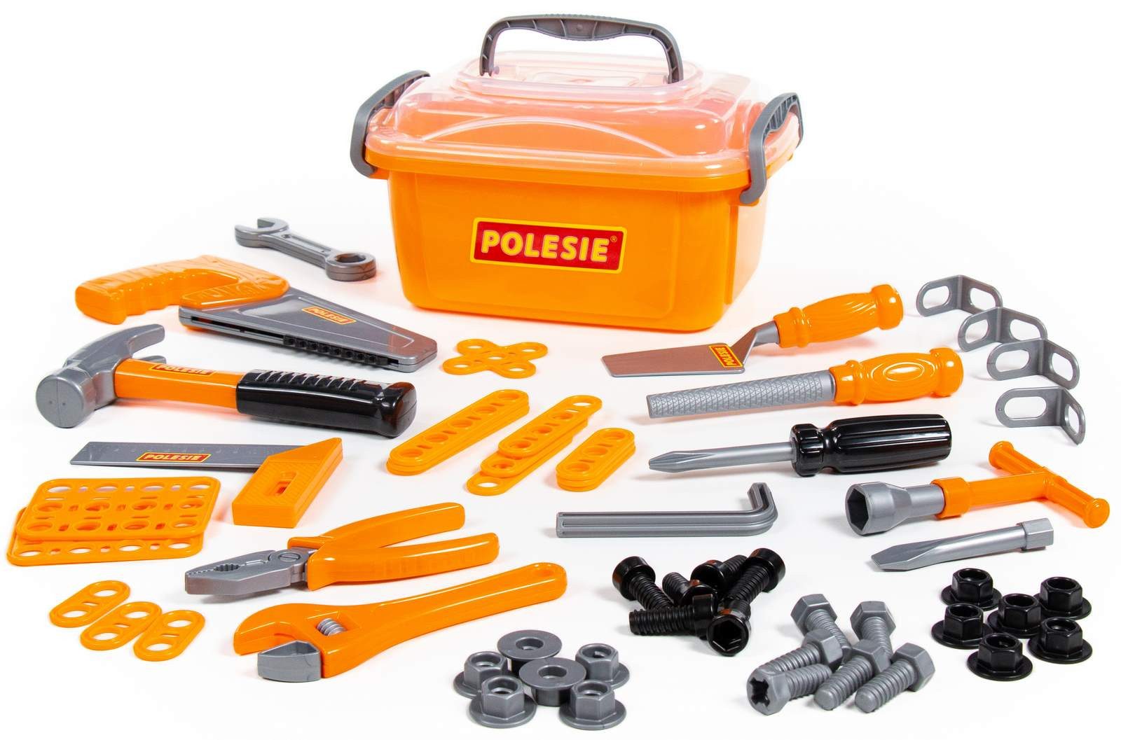 Polesie Kinder-Werkzeug-Set Werkzeugbox 57-tlg Werkzeug Nr. 15 Handwerker, (Set, 57-tlg)