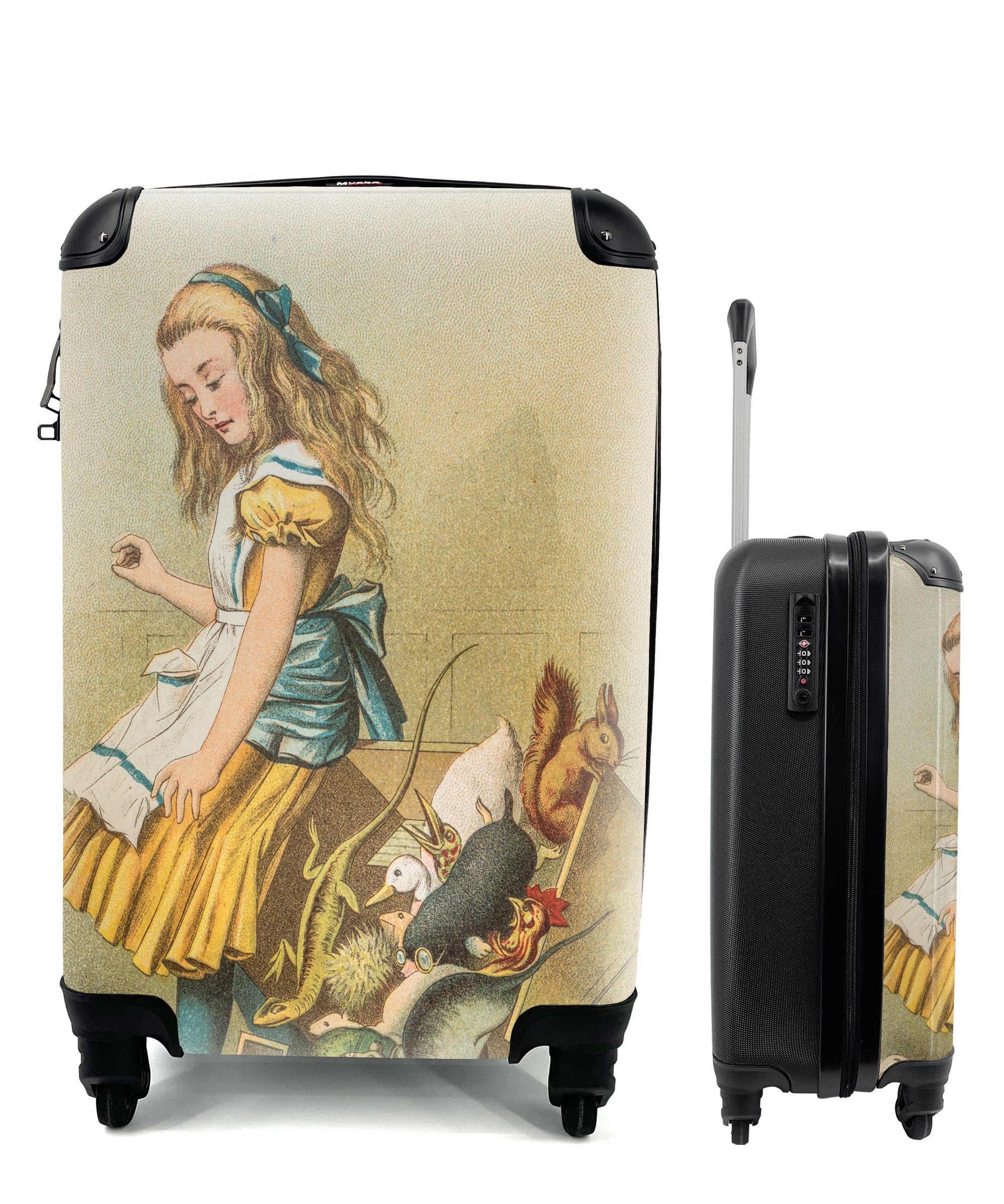 Alice Herzensmannes, für Reisetasche Handgepäckkoffer Rollen, Handgepäck Vintage-Illustration MuchoWow Reisekoffer Trolley, mit des beim Ferien, 4 rollen, Verhör