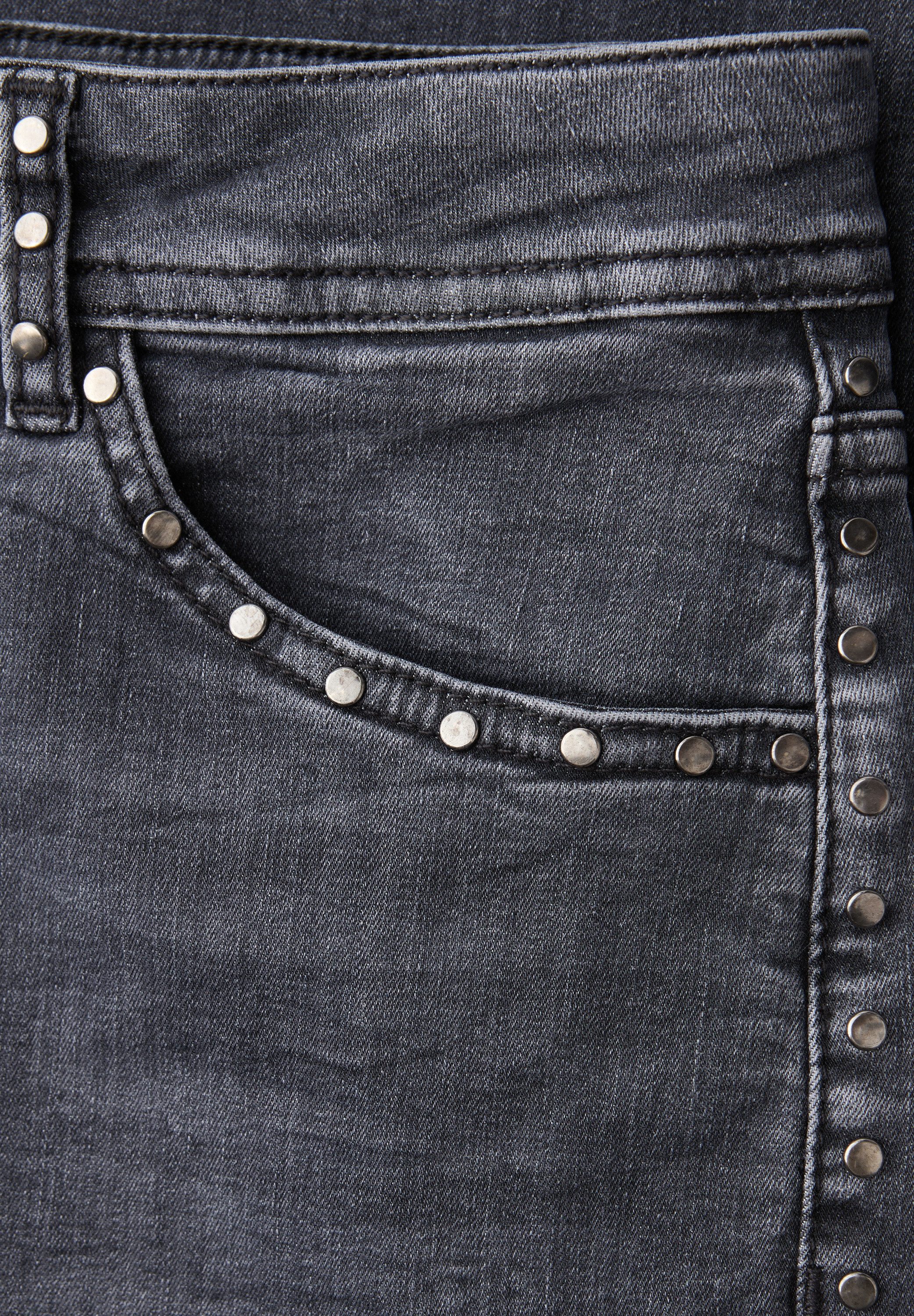 STREET ONE Weite Jeans Style Wideleg mit Glitzer-Details