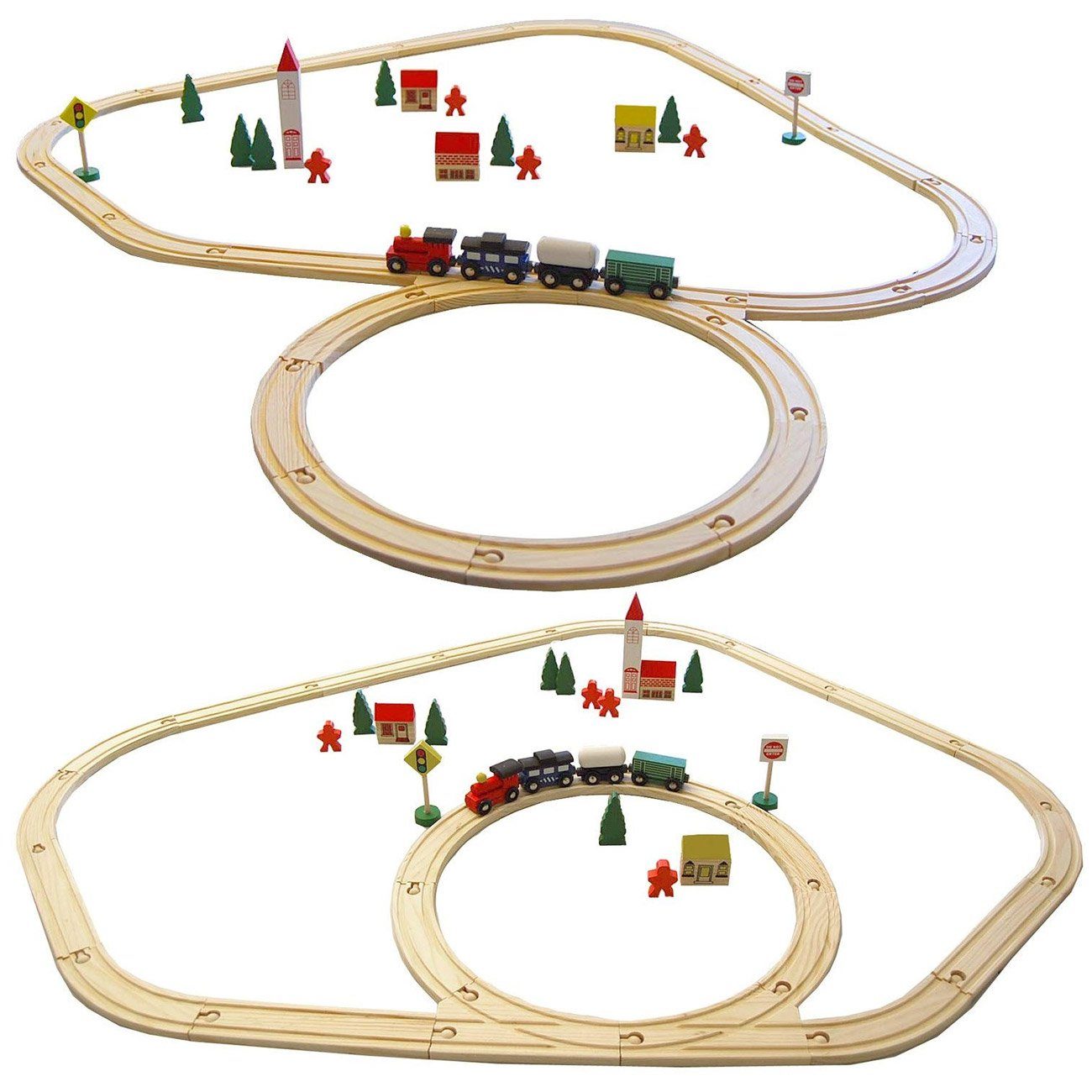 Holz Zug Track Brücke Zubehör Gebäude Schiene Fahrzeug Spielen Set Kind 