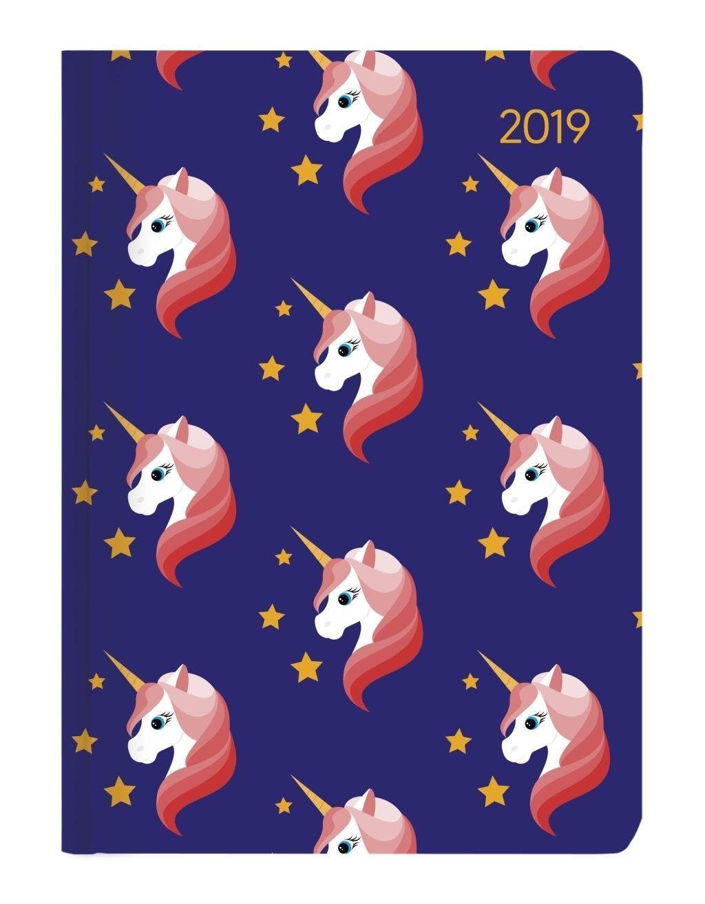 Alpha Edition Terminkalender MiniBuchkalender Style Unicorn 2019