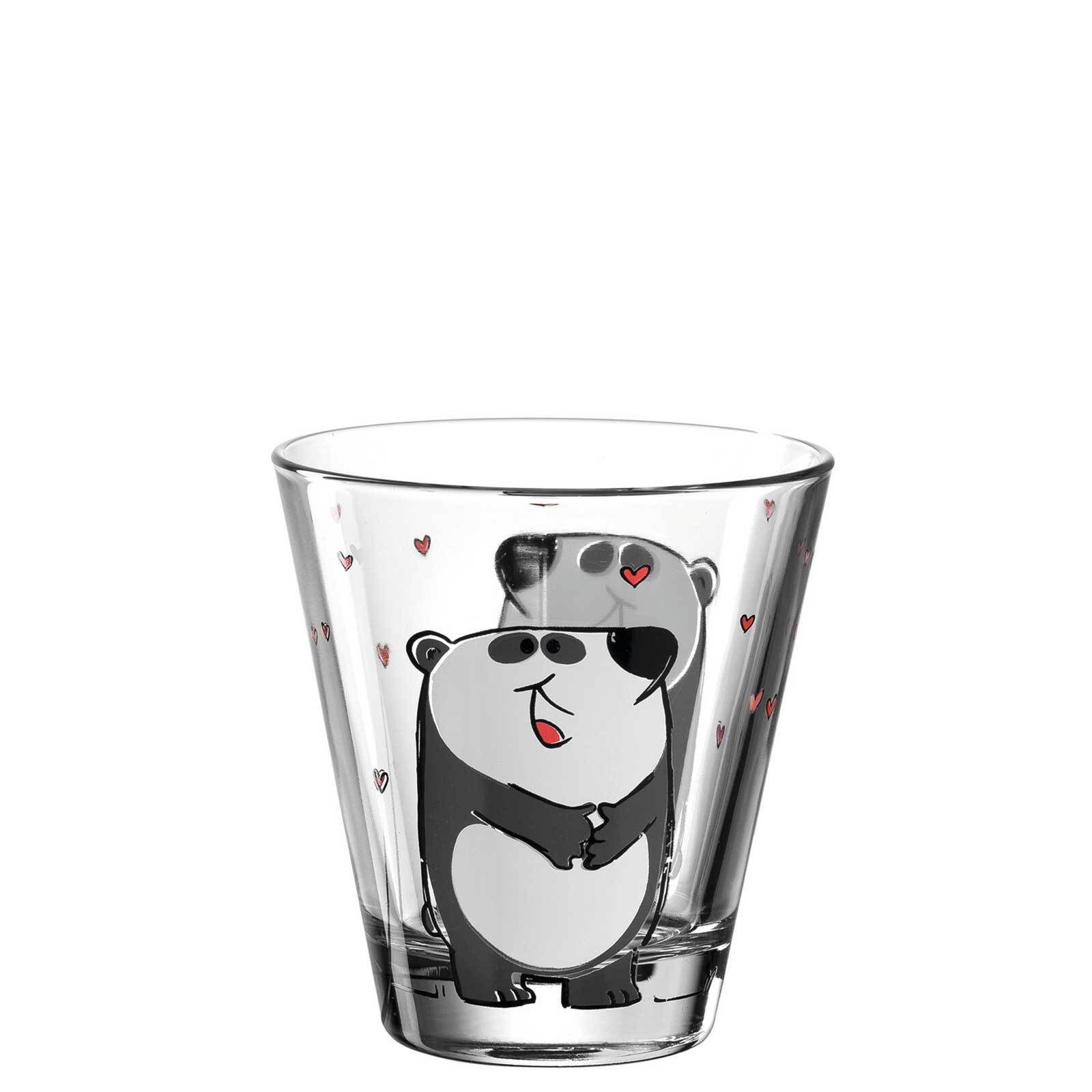 Panda ml 6er Set, LEONARDO Kinderbecher 215 Glas Kinderbecher Bambini