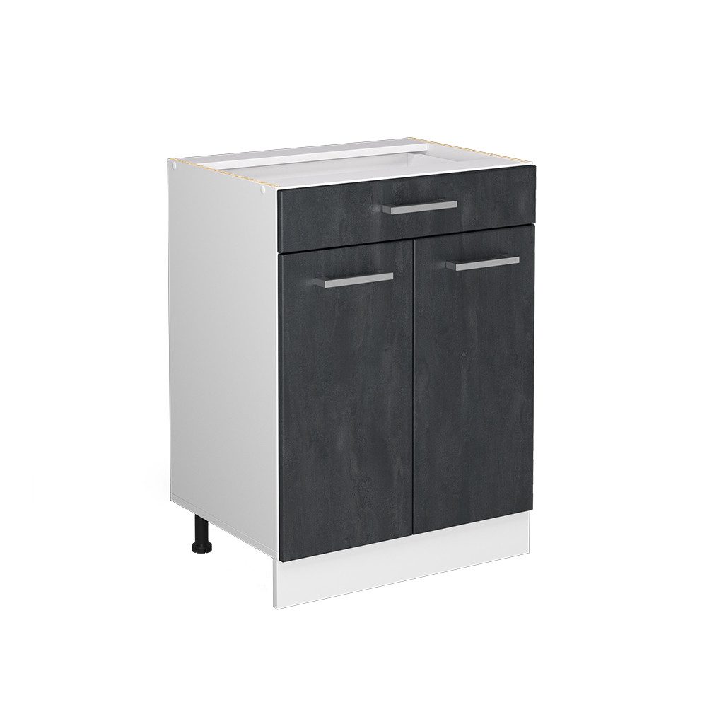 Vicco Unterschrank R-Line, Schwarz Beton/Weiß, 60 günstig online kaufen