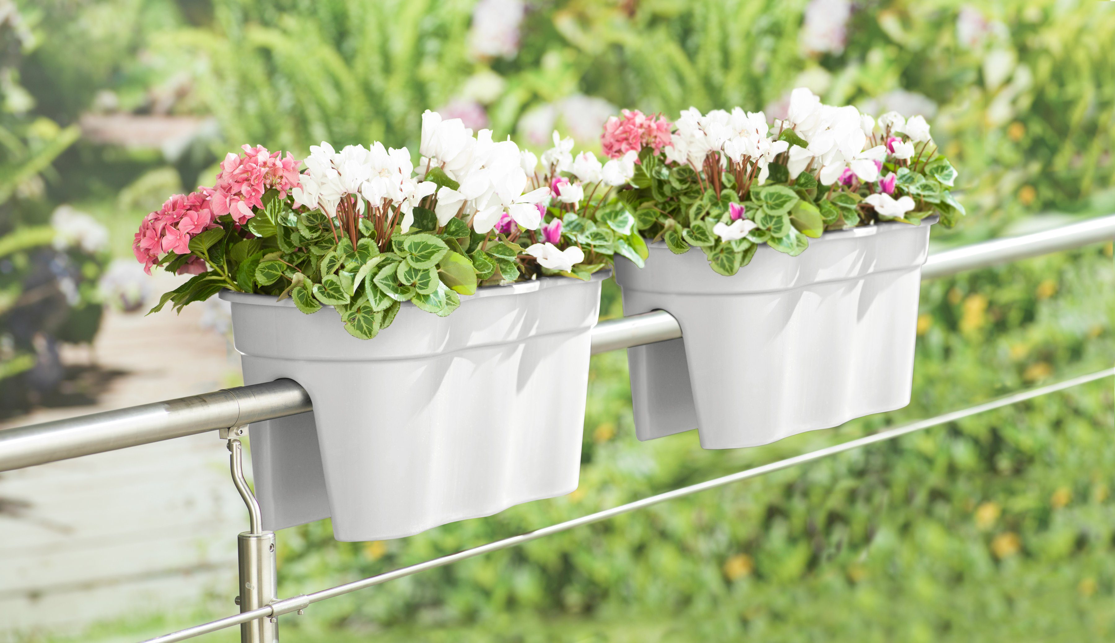 KHW Balkonkasten Flowerclip XXL (Set, 2 St), BxTxH: 57,5x27,7x27 cm