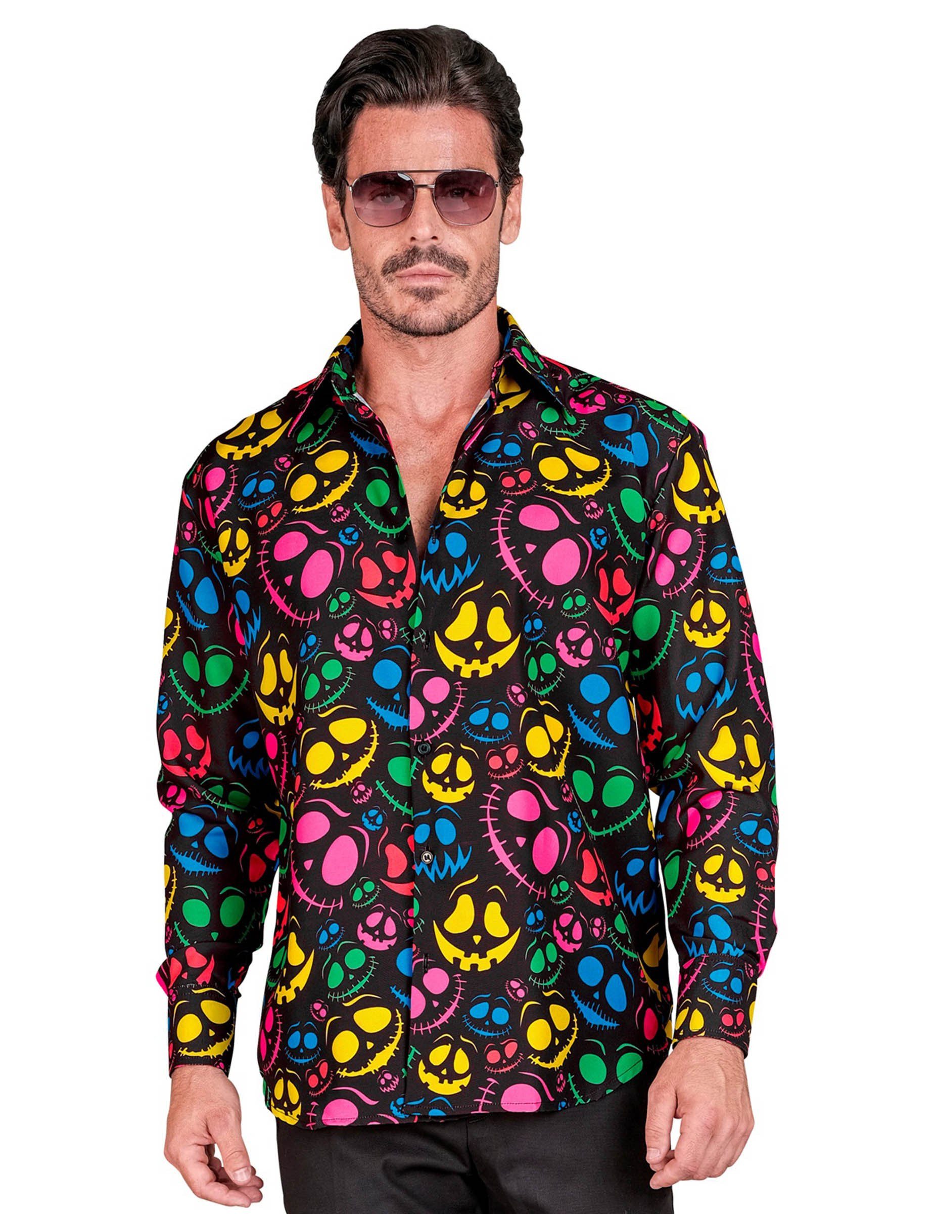 Widmann S.r.l. Kostüm Halloween Neon Geisterhemd für Herren
