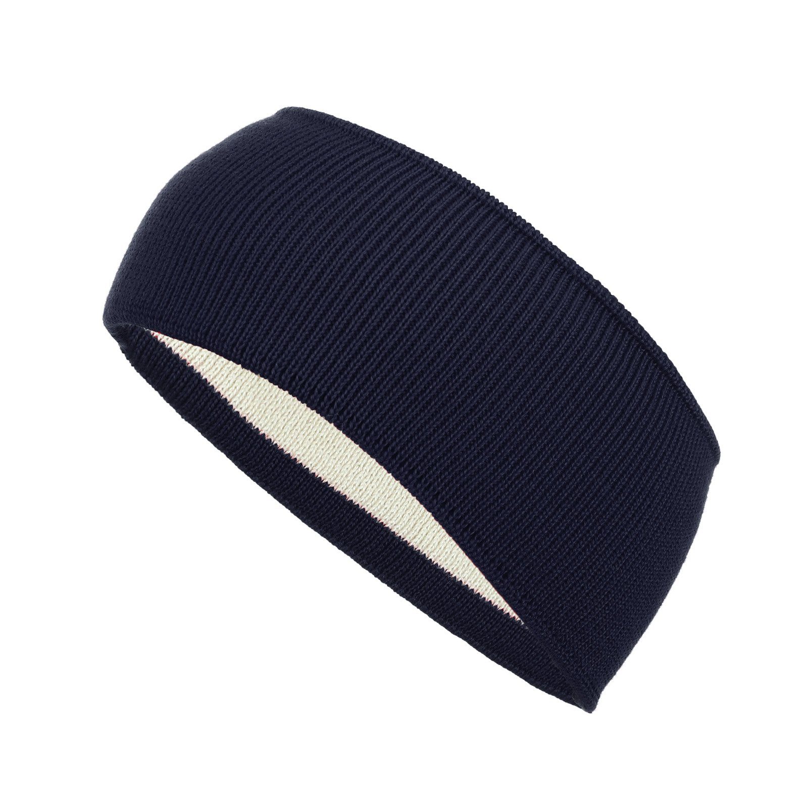 modAS Stirnband Unisex Winter Headband - Kopfband Ohrenwärmer aus Wolle (16) marine