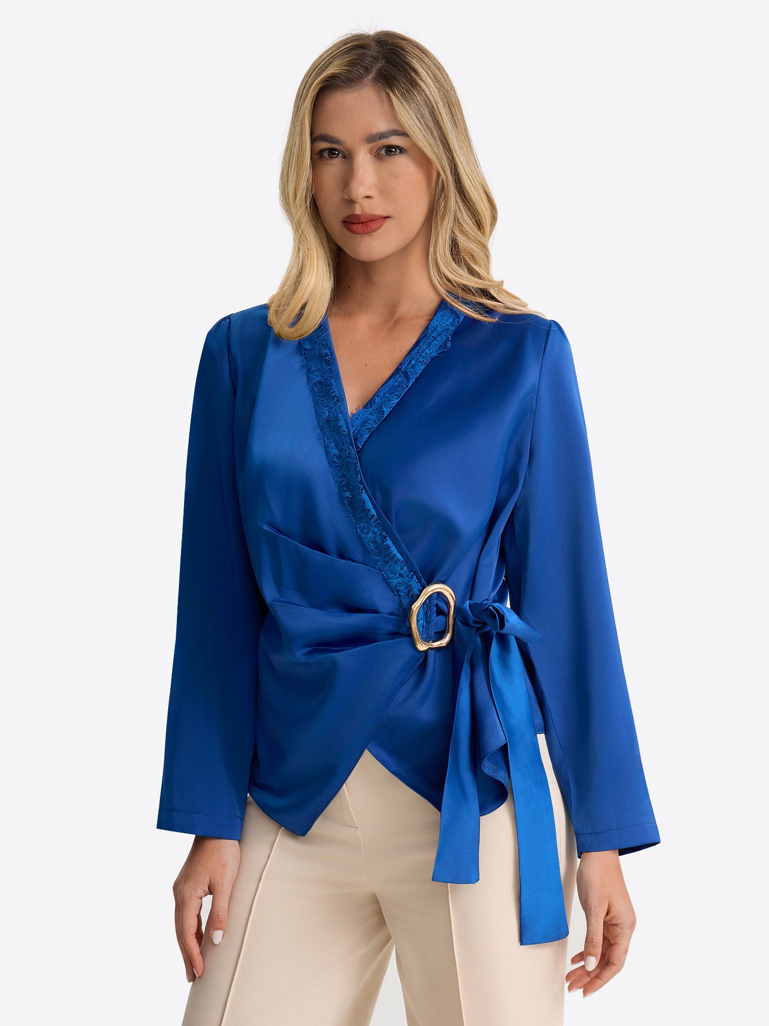 Langarmbluse Damen Casual Blusenshirt Oberteil