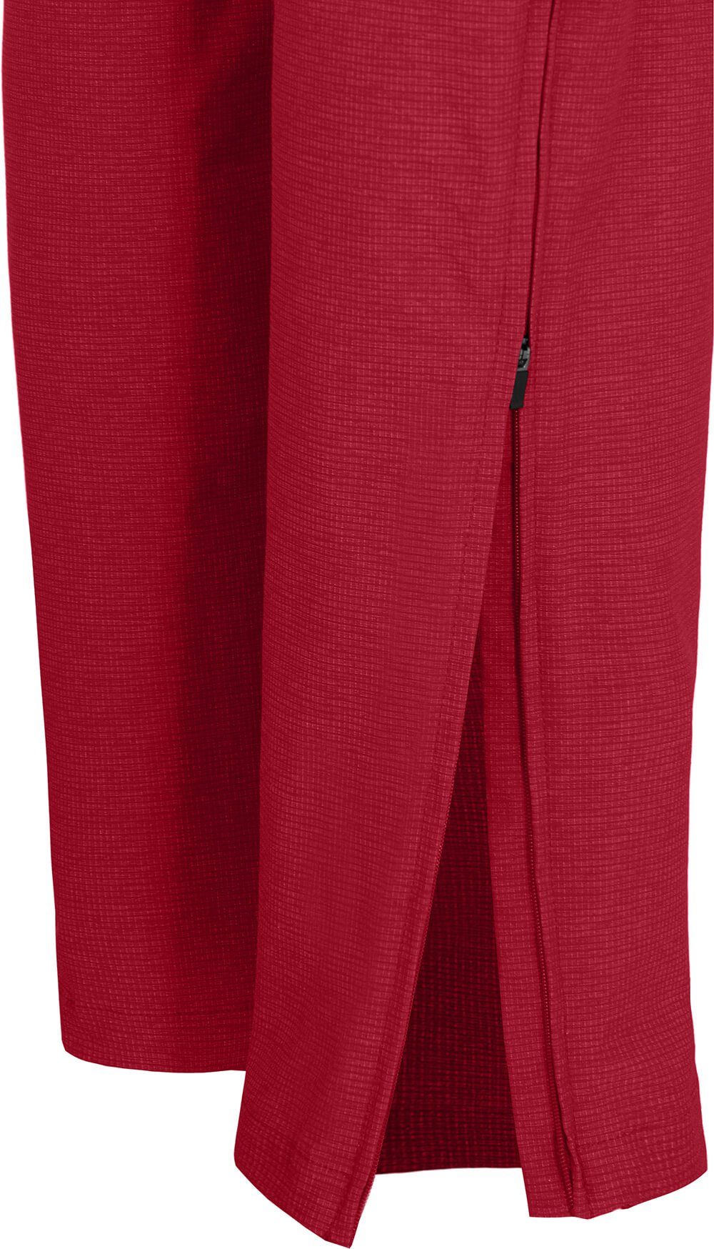 Bergson Outdoorhose PORI Doppel Zipp-Off mit T-ZIPP Damen Wanderhose, robust elastisch, Kurzgrößen, rot