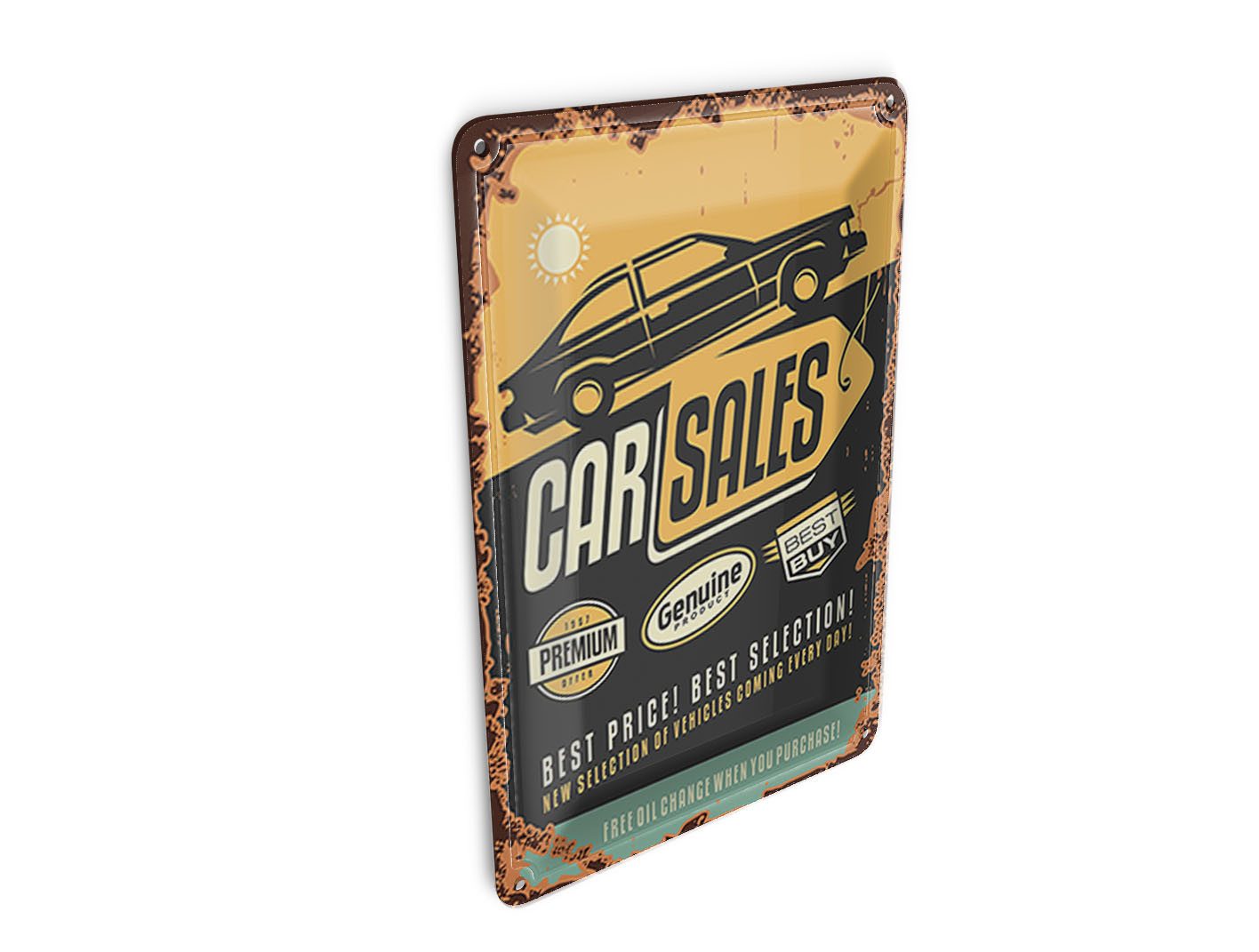 Femer GmbH Postkarte Retro 10x14 cm Car Sales best price Auto, unfrankiert