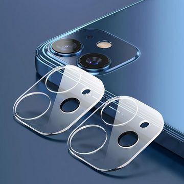 Cadorabo Schutzfolie Apple iPhone 12 MINI, Camera Protector Schutzfolie Kratzfest Linsen Schutz