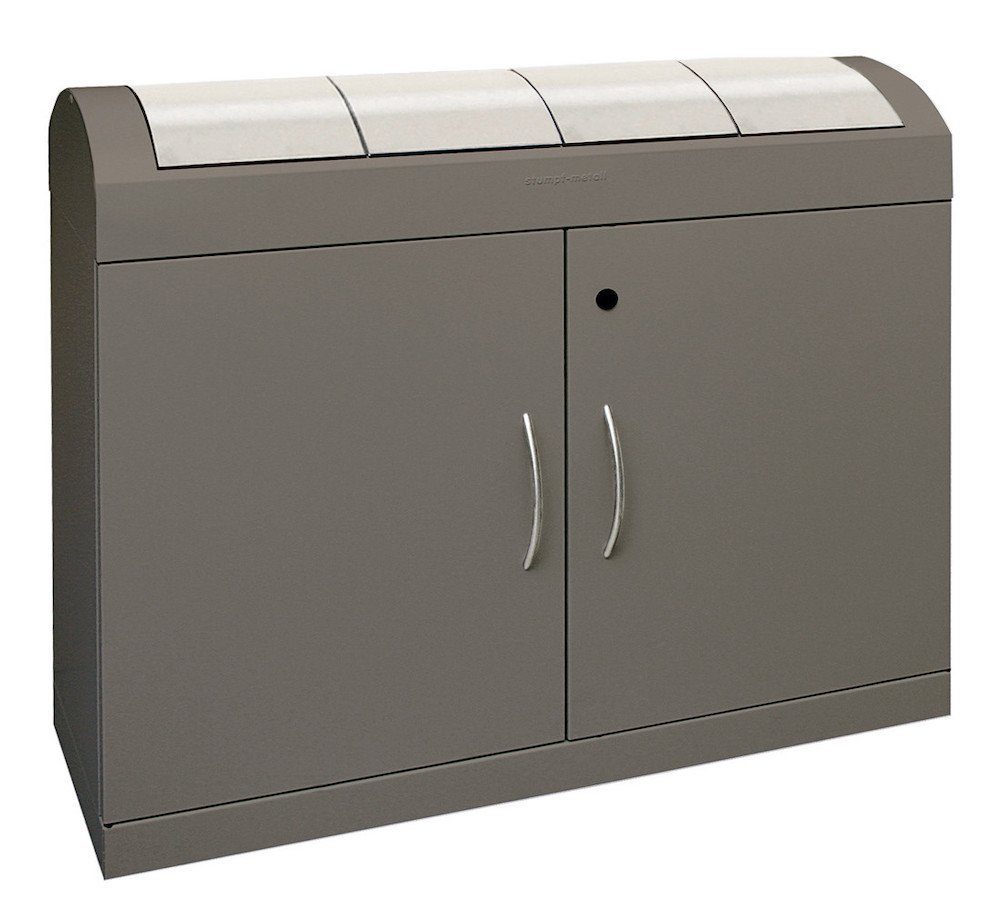 Mülltrennsystem Stylischer Wertstoffsammler selbstschließend 4x45L HxBxT 100x110x32cm