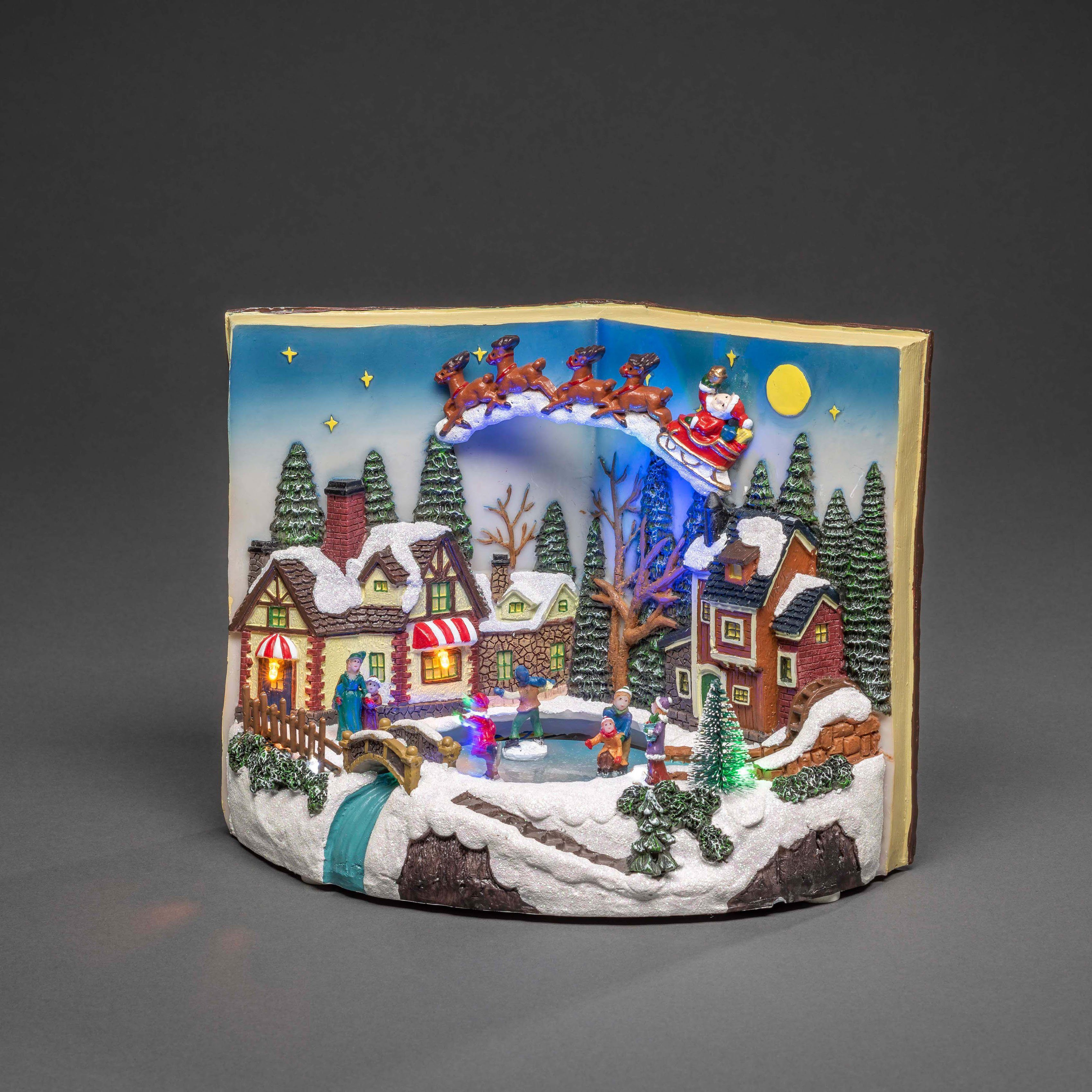 KONSTSMIDE Weihnachtsfigur (1 St), LED Szenerie Buch mit Kindern, mit Animation