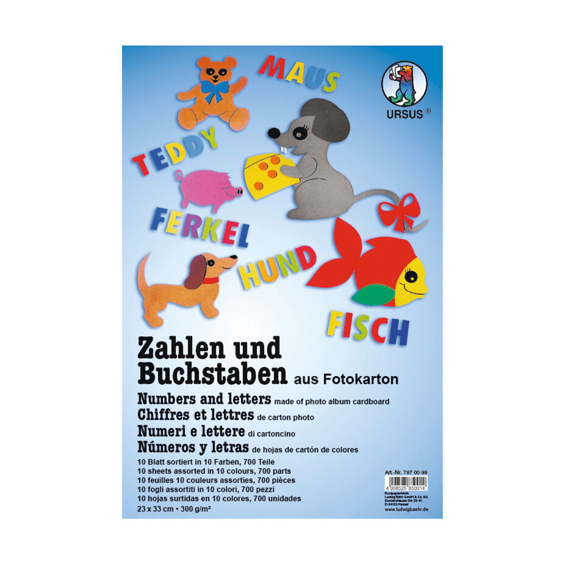 URSUS Lernspielzeug URSUS Zahlen und Buchstaben 300g