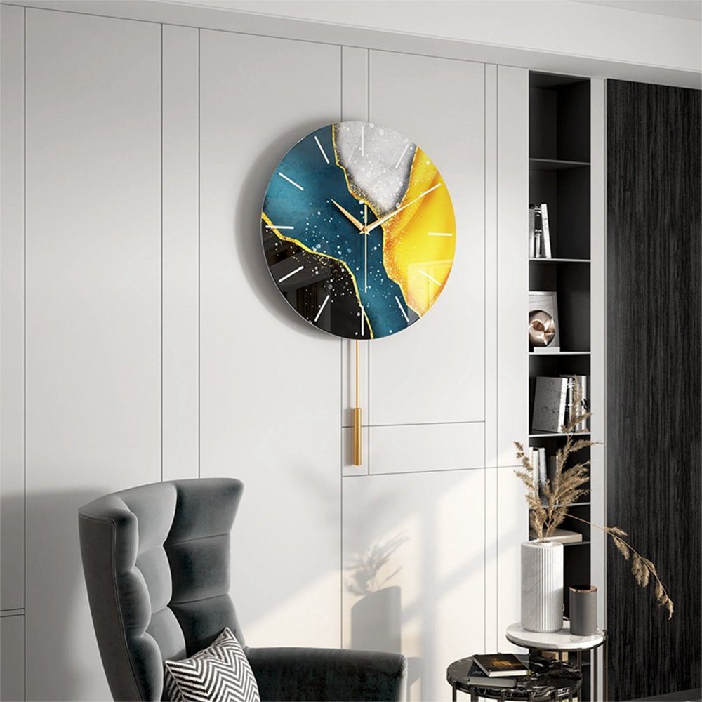 Wanddekoration Dekorative geräuschlos Wanduhr Uhr) die Wohnzimmer exquisite, im Wanduhr Wohnzimmer-Pendeluhr, (Für