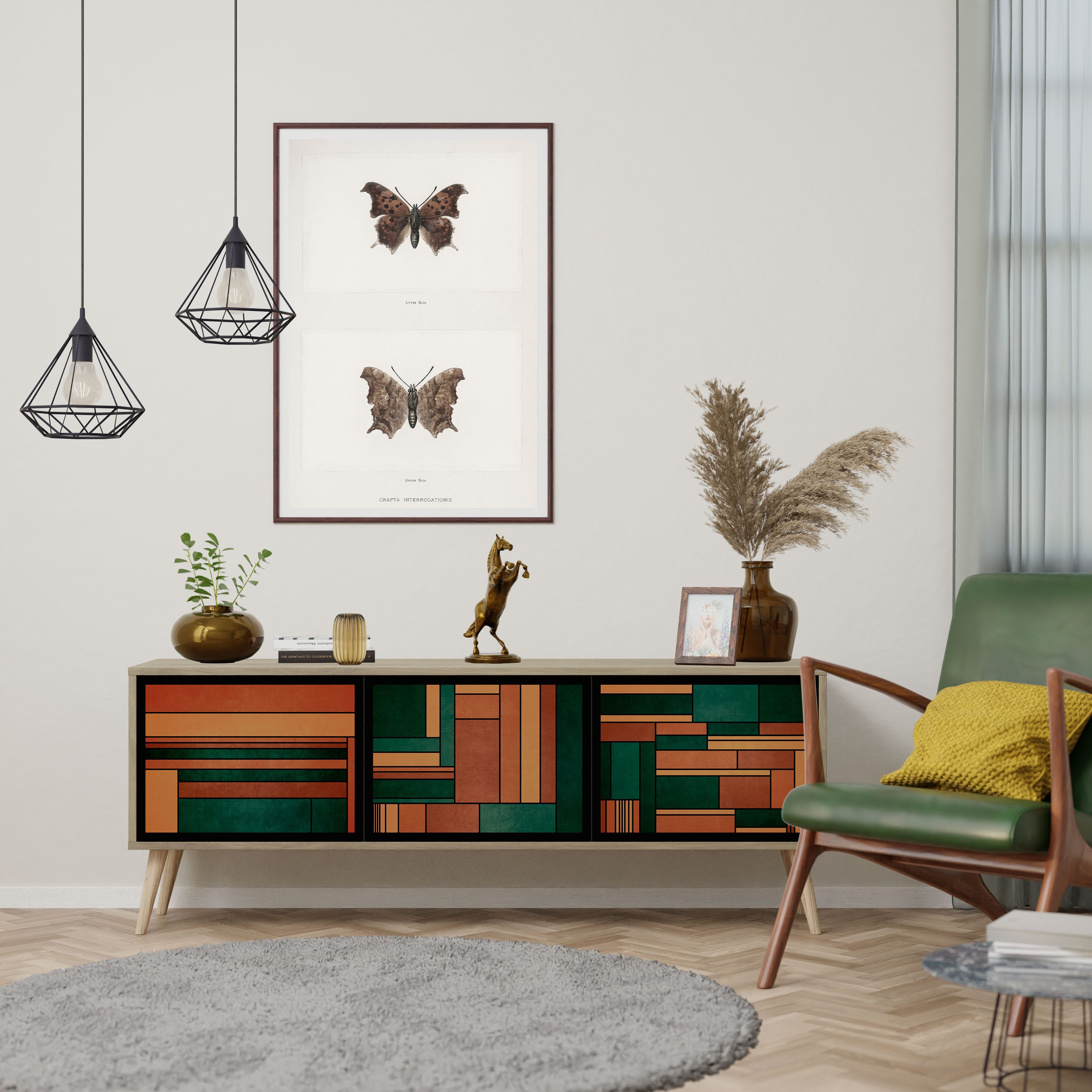 SPACEREBELS TV-Schrank mit Türen Fernsehtisch Sideboard Board mit Stauraum Tisch mit Beinen Lowboards 161 cm Fernsehschrank