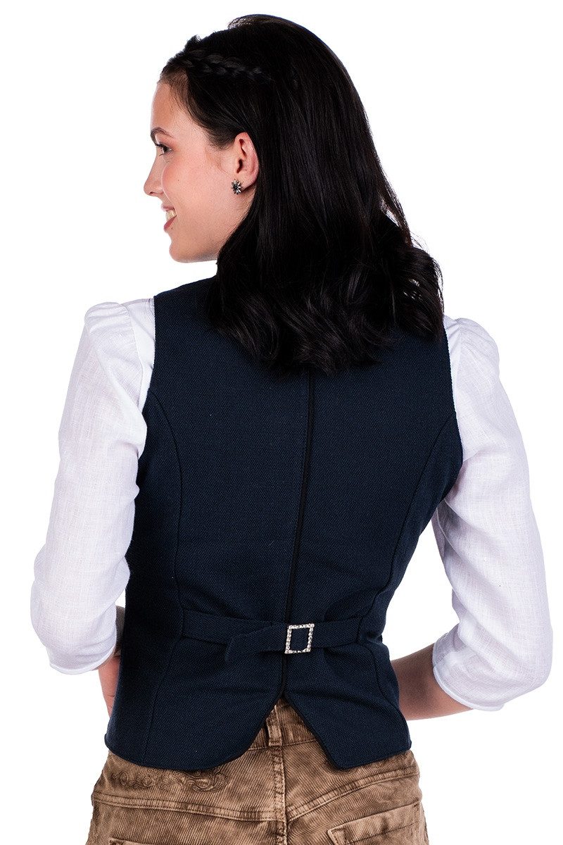 Hangowear Trachtenbluse Trachtenmieder - QALINA - dunkelblau