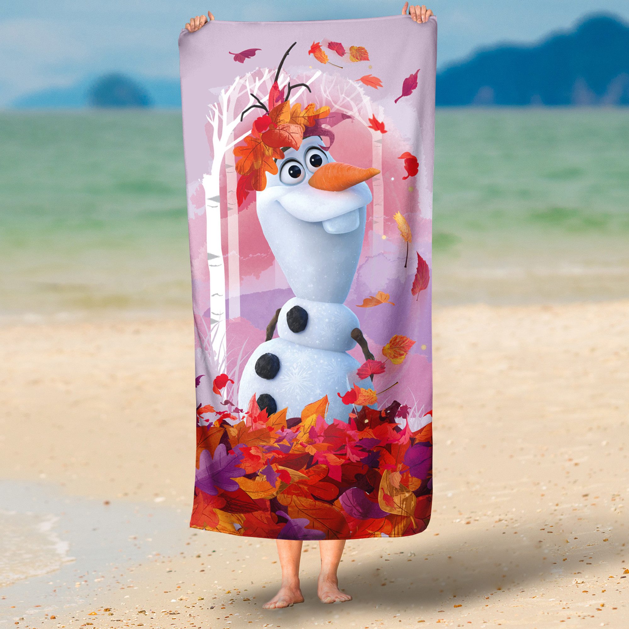 BERONAGE Strandtücher Frozen die Eiskönigin Badetuch Olaf Summer 75x150 cm, günstig online kaufen