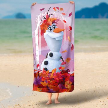 BERONAGE Strandtücher Frozen die Eiskönigin Badetuch Olaf Summer 75x150, 100% Baumwolle (1-St), Frottee in Velours-Qualität