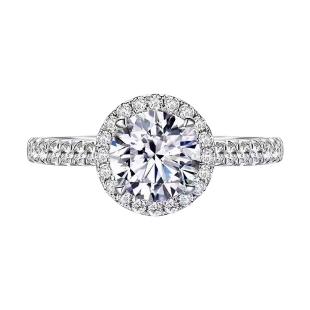 Jumpeak Diamantring 1ct,2ct,D VS1,Damenringe, Eheringe, Verlobungsringe,mit IGI-Zertifikat, 14k Gold,Hochzeitsgeschenk,Verlobungsgeschenk, Muttertagsgeschenk