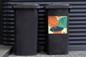 MuchoWow Wandsticker Sommer - Formen - Pastell (1 St), Mülleimer-aufkleber, Mülltonne, Sticker, Container, Abfalbehälter