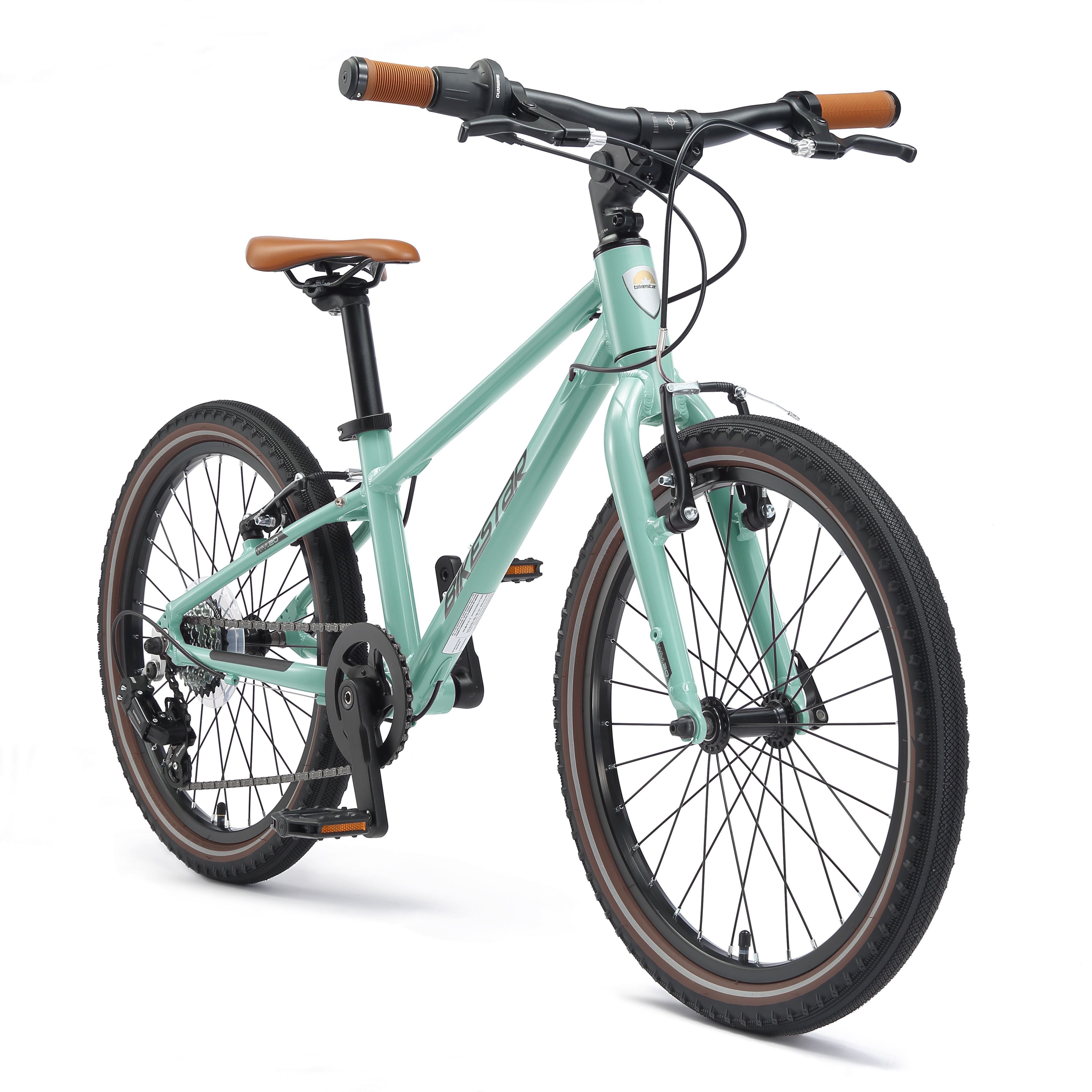 Bikestar Kinderfahrrad Leichtgewicht 8 kg 20 Zoll Aluminium ab 6 Jahre, 7 Gang Shimano RD-M2005 Schaltwerk, Kettenschaltung, Reflektierende Reifen, leichtes Treten, ergonomischer Rahmen