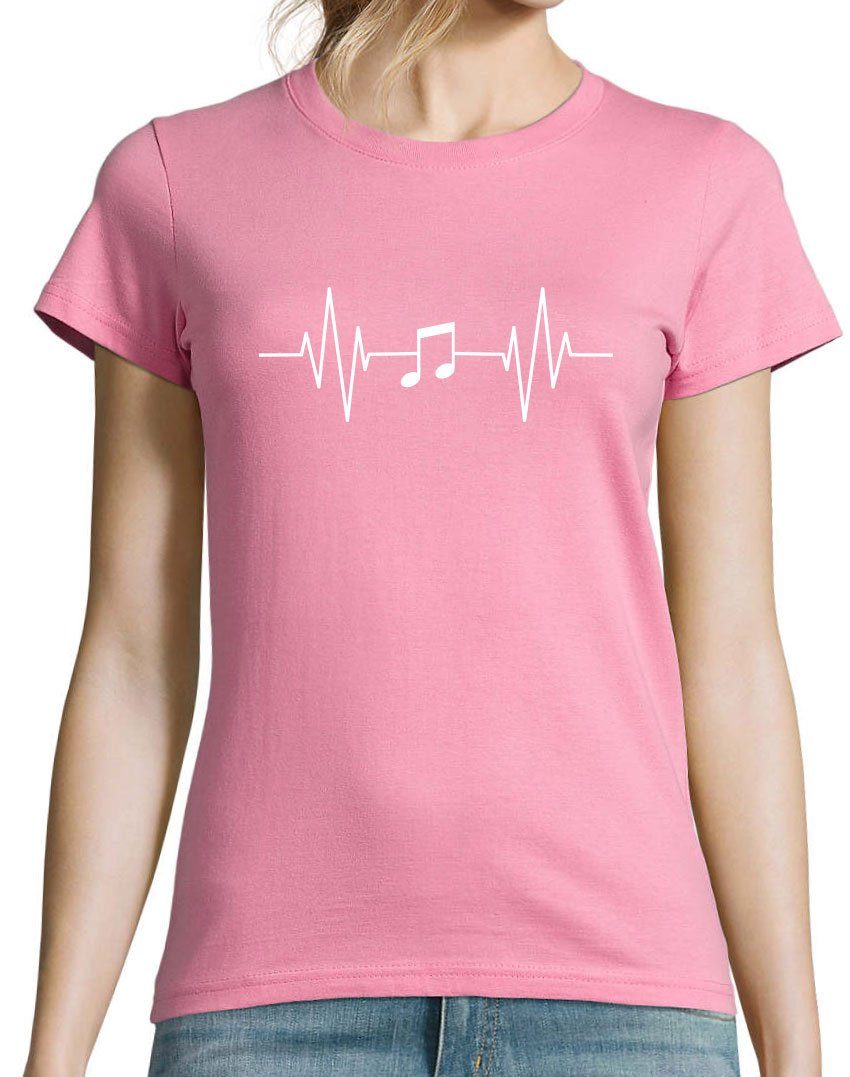 Youth Designz T-Shirt Heartbeat Musik Note Damen Shirt mit Music Frontprint günstig online kaufen
