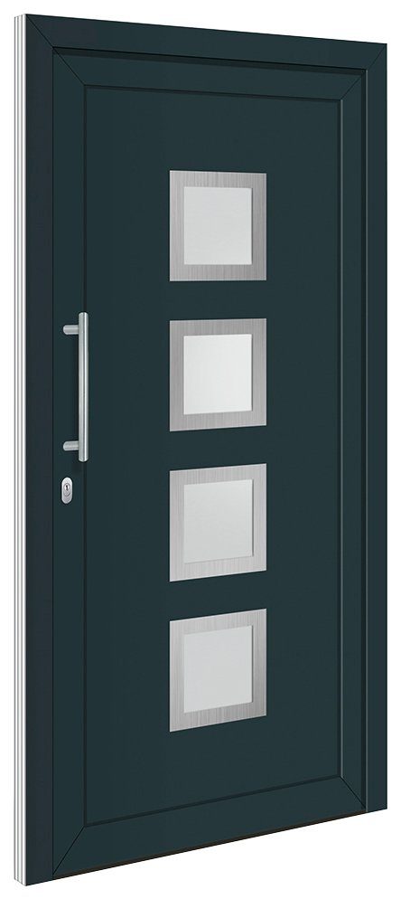 RORO Türen & Fenster 100x200 Türrahmen Haustür anthrazit/weiß, ohne Griff, BxH: inklusive 13, cm, Otto