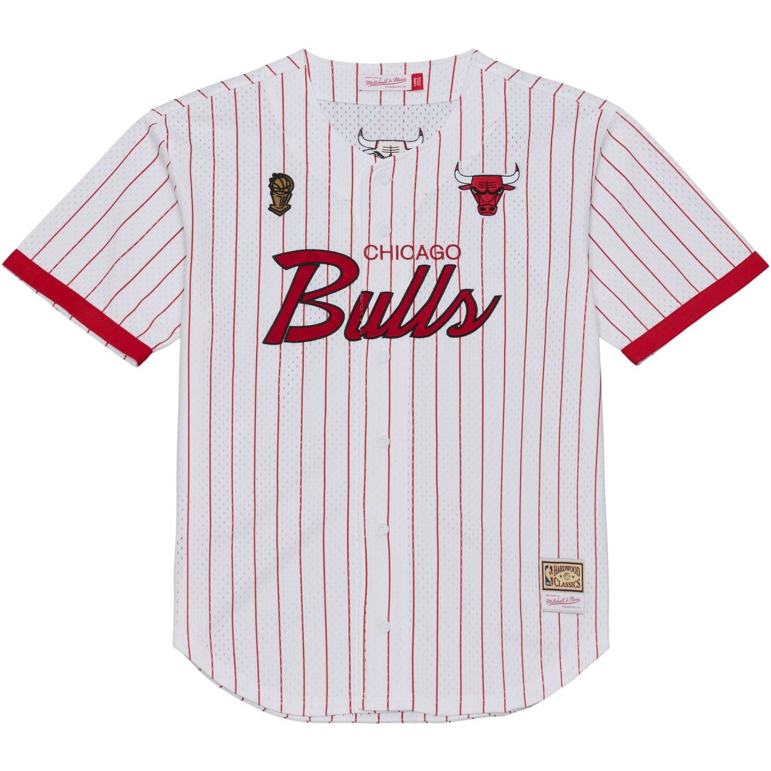 Mitchell & Ness Basketballtrikot Baseball Jersey STRIPED Chicago Bulls