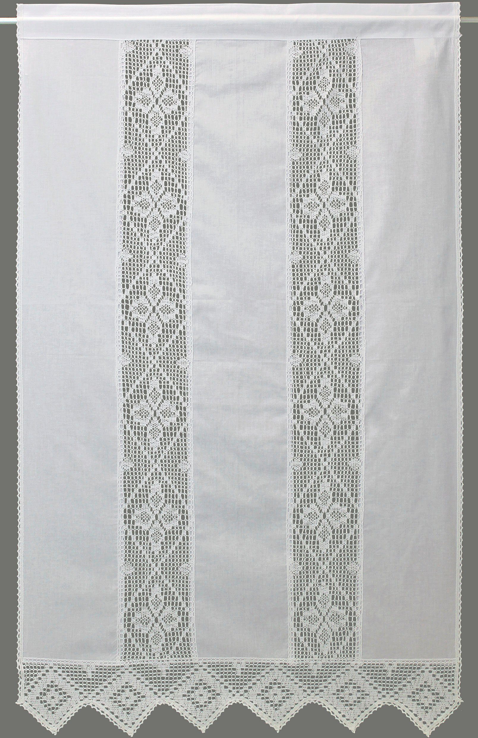 HOSSNER - ART OF HOME DECO Querbehang Achental (1 St), Stangendurchzug, halbtransparent